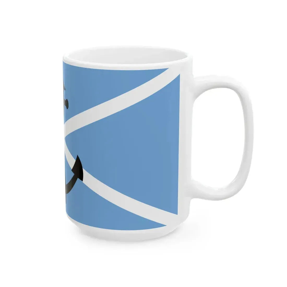 House flag of the Argentine Shipping Lines Company ELMA (Argentina) White Coffee Mug - Go Mug Yourself