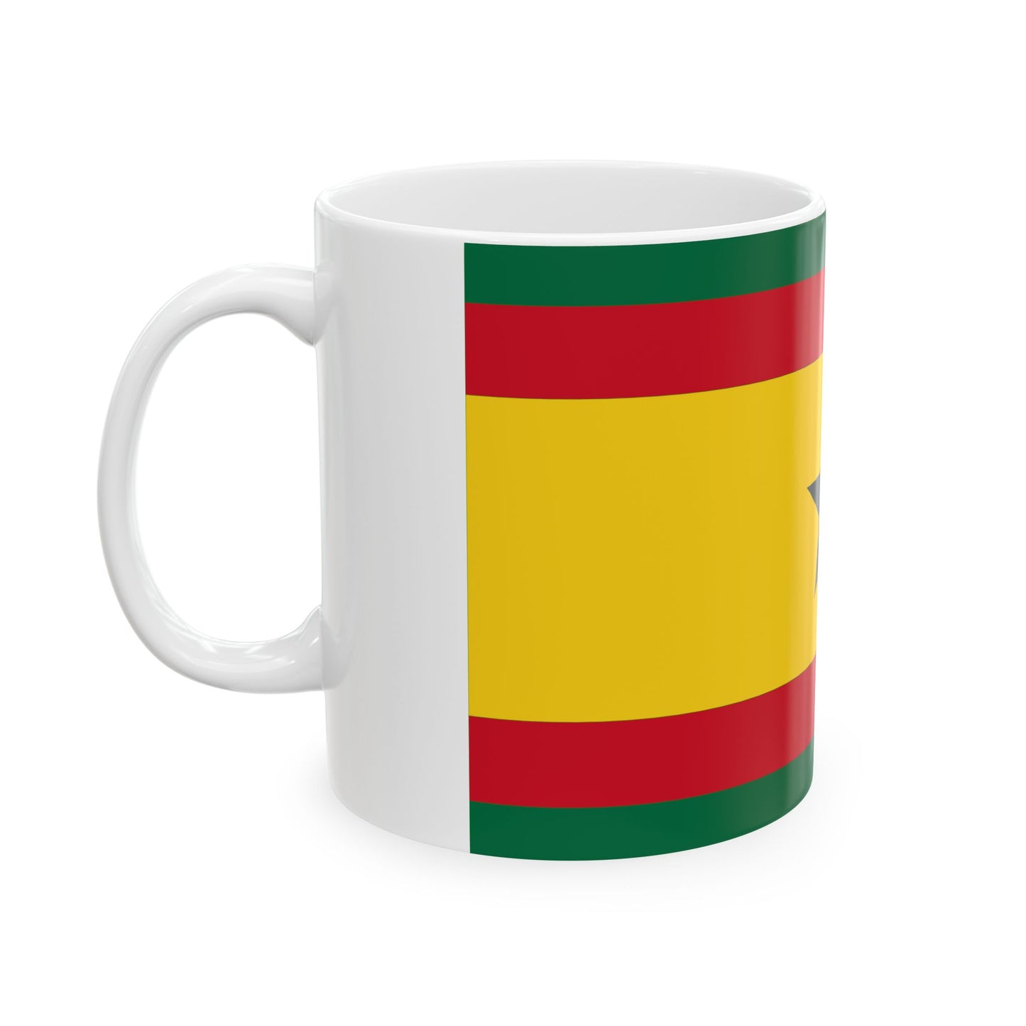 House Flag of the Black Star Line Ghana (Ghana) White Coffee Mug-Go Mug Yourself