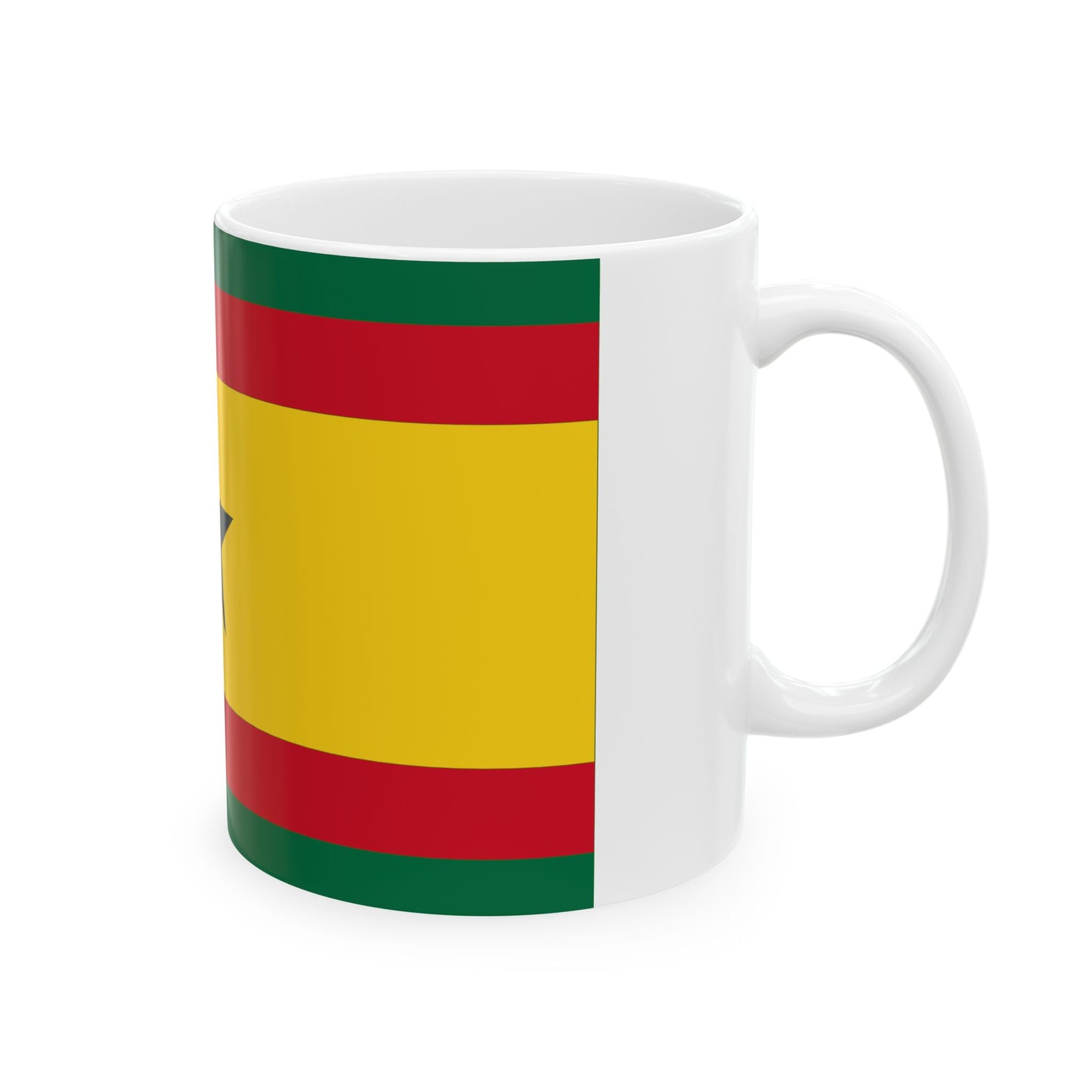 House Flag of the Black Star Line Ghana (Ghana) White Coffee Mug-Go Mug Yourself