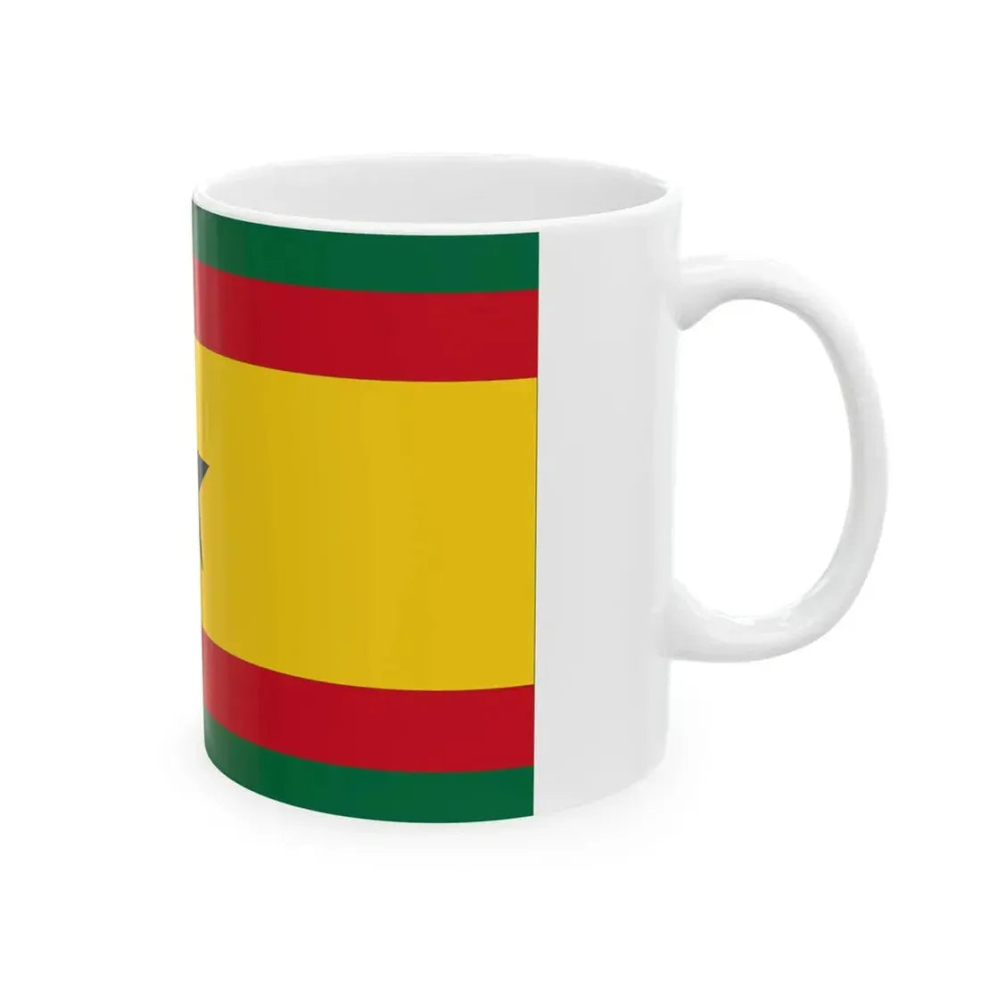 House Flag of the Black Star Line Ghana (Ghana) White Coffee Mug - Go Mug Yourself