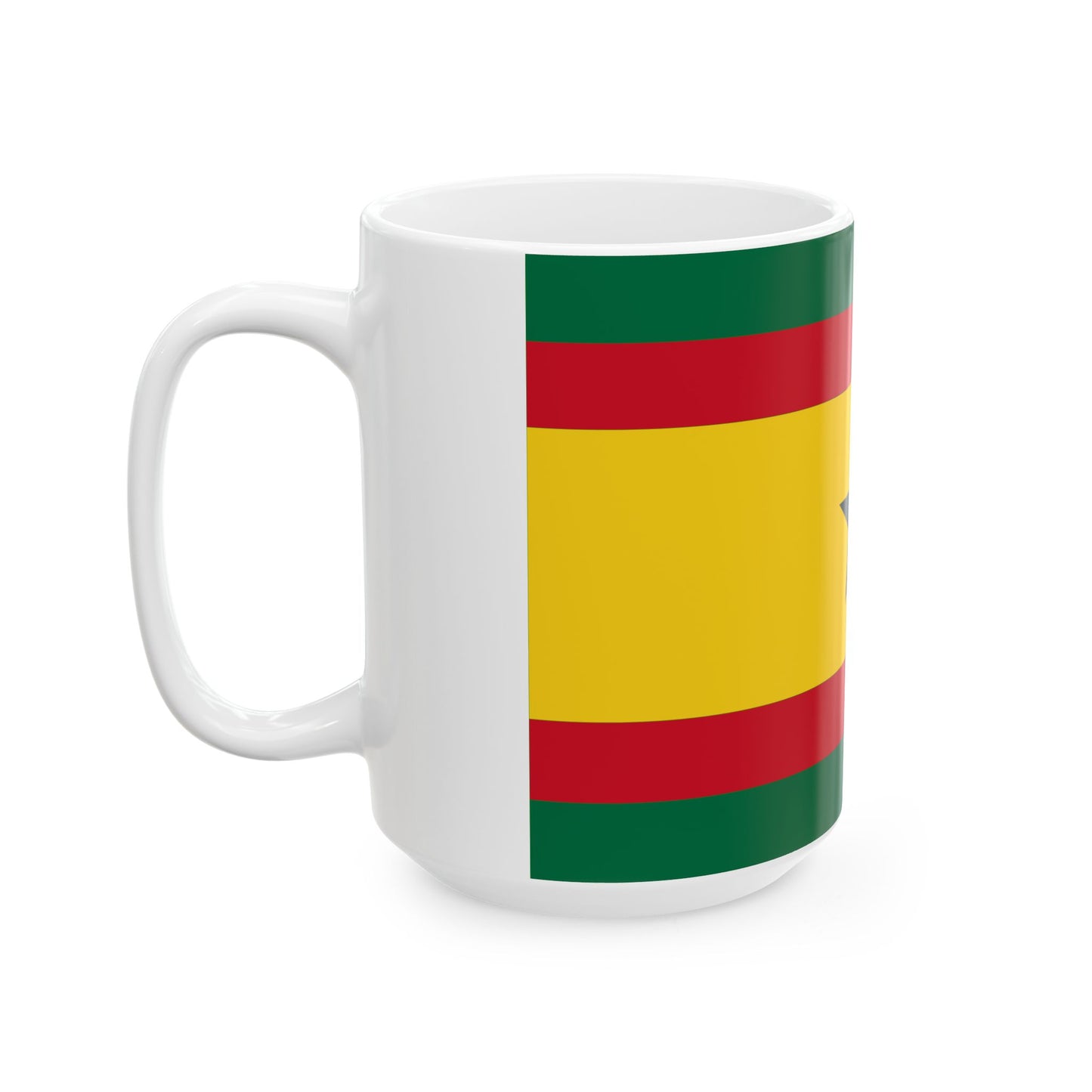 House Flag of the Black Star Line Ghana (Ghana) White Coffee Mug-Go Mug Yourself