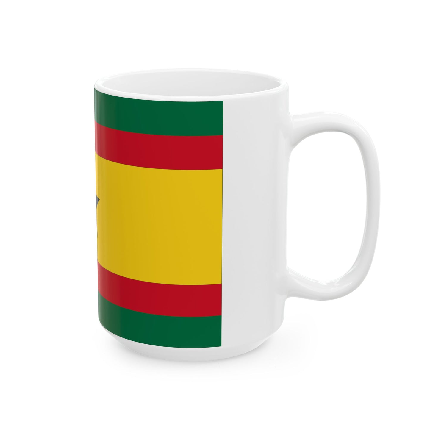 House Flag of the Black Star Line Ghana (Ghana) White Coffee Mug-Go Mug Yourself