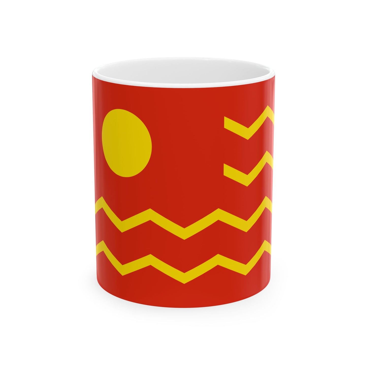 House Flag of the China Merchants Group 1942 - 1951 (China) White Coffee Mug-11oz-Go Mug Yourself