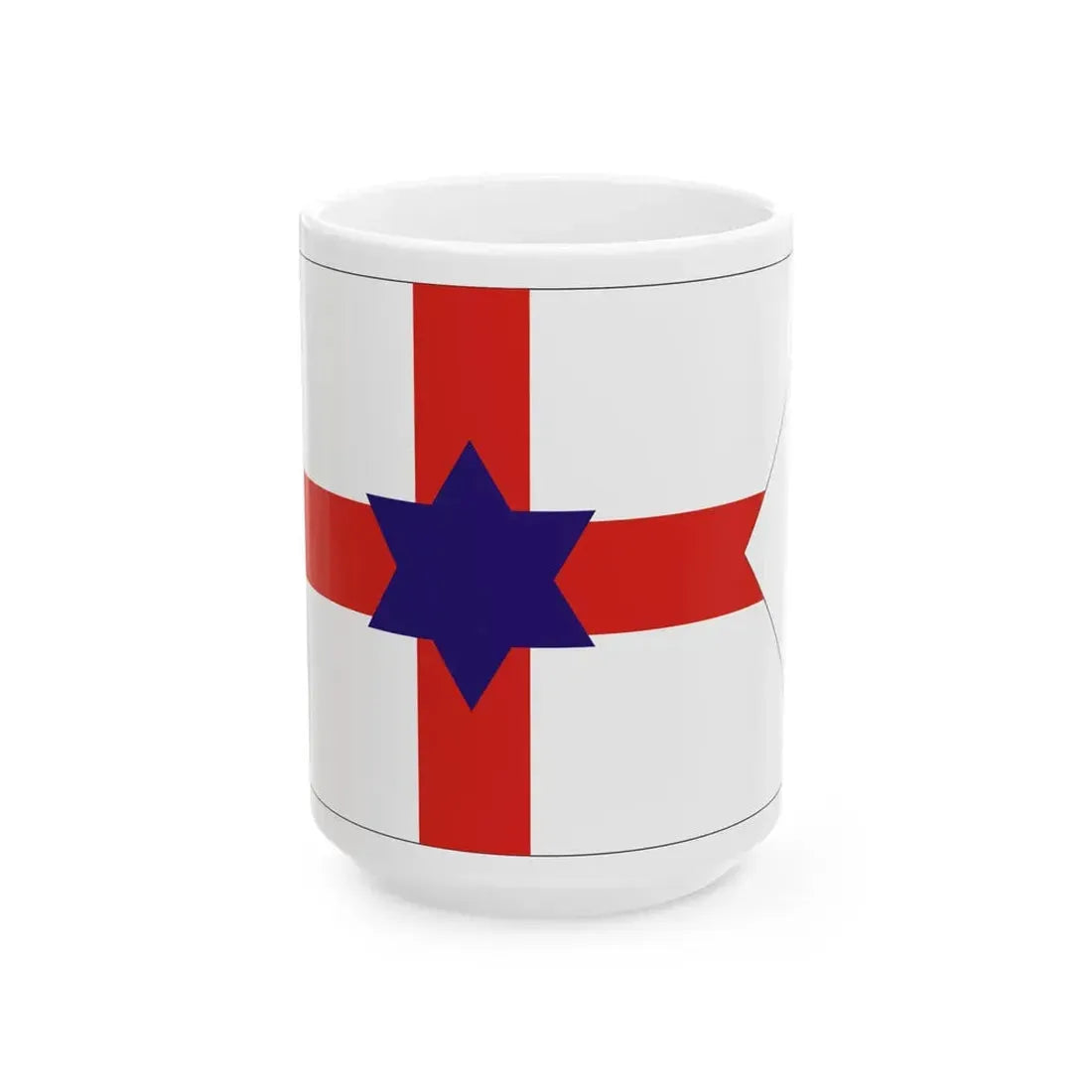 House flag of the Cork Steamship Company (Ireland) White Coffee Mug 15oz - Go Mug Yourself