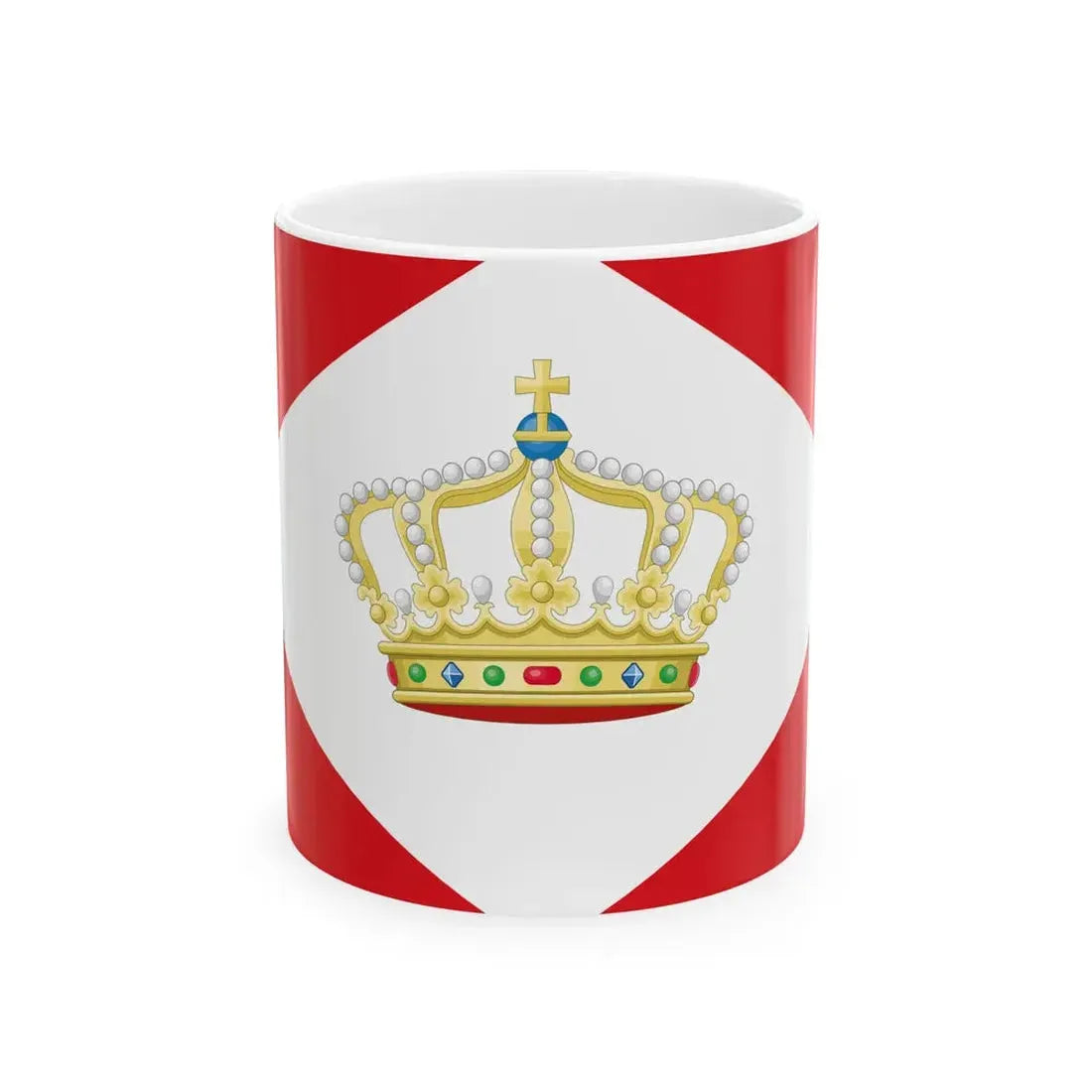 House Flag of the Royal Packet Navigation Company KPM (Indonesia) White Coffee Mug 11oz - Go Mug Yourself