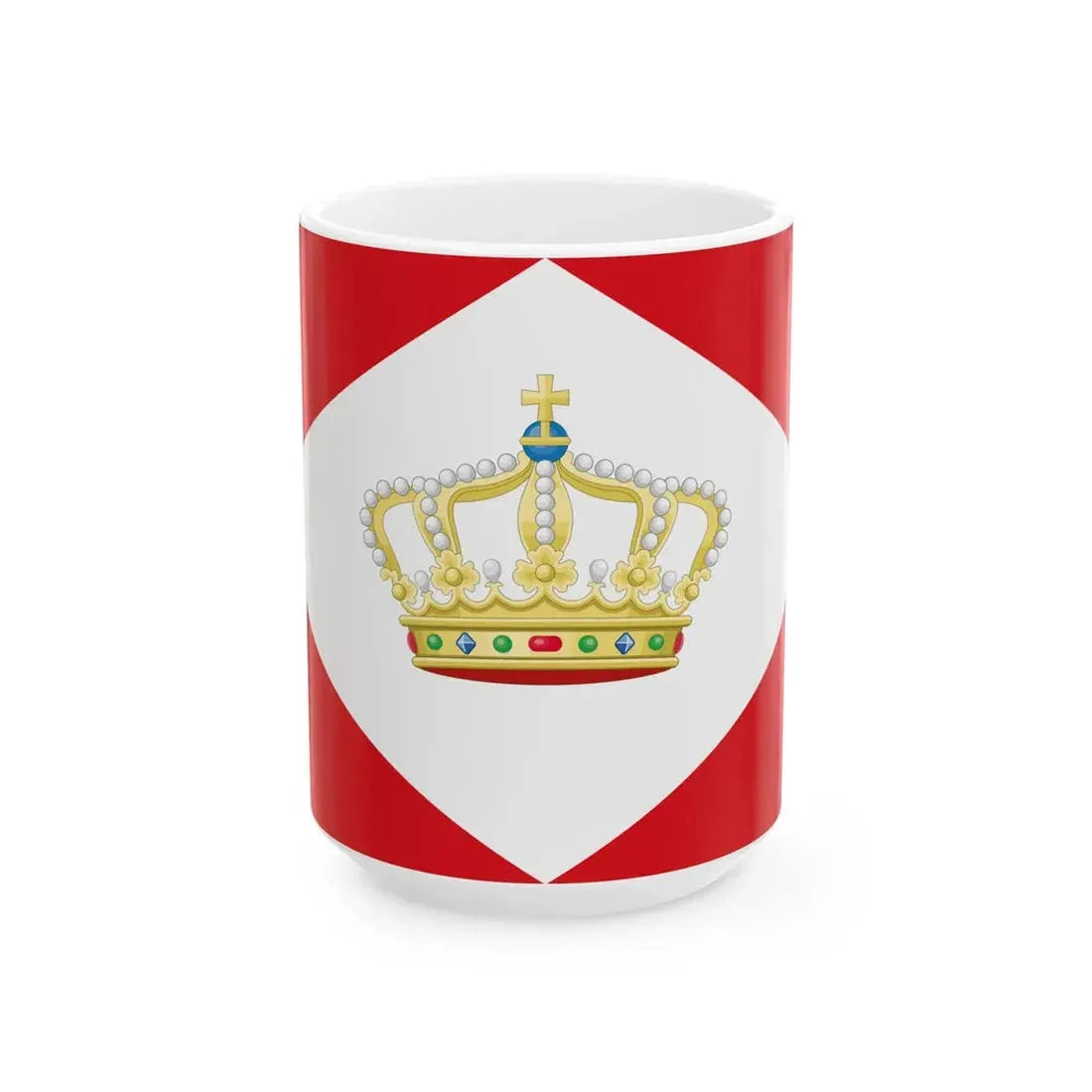 House Flag of the Royal Packet Navigation Company KPM (Indonesia) White Coffee Mug 15oz - Go Mug Yourself