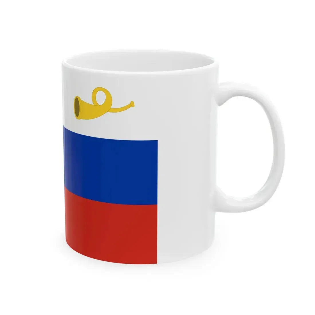 House Flag of the Russian Steam Navigation and Trading Company (Russia) White Coffee Mug - Go Mug Yourself
