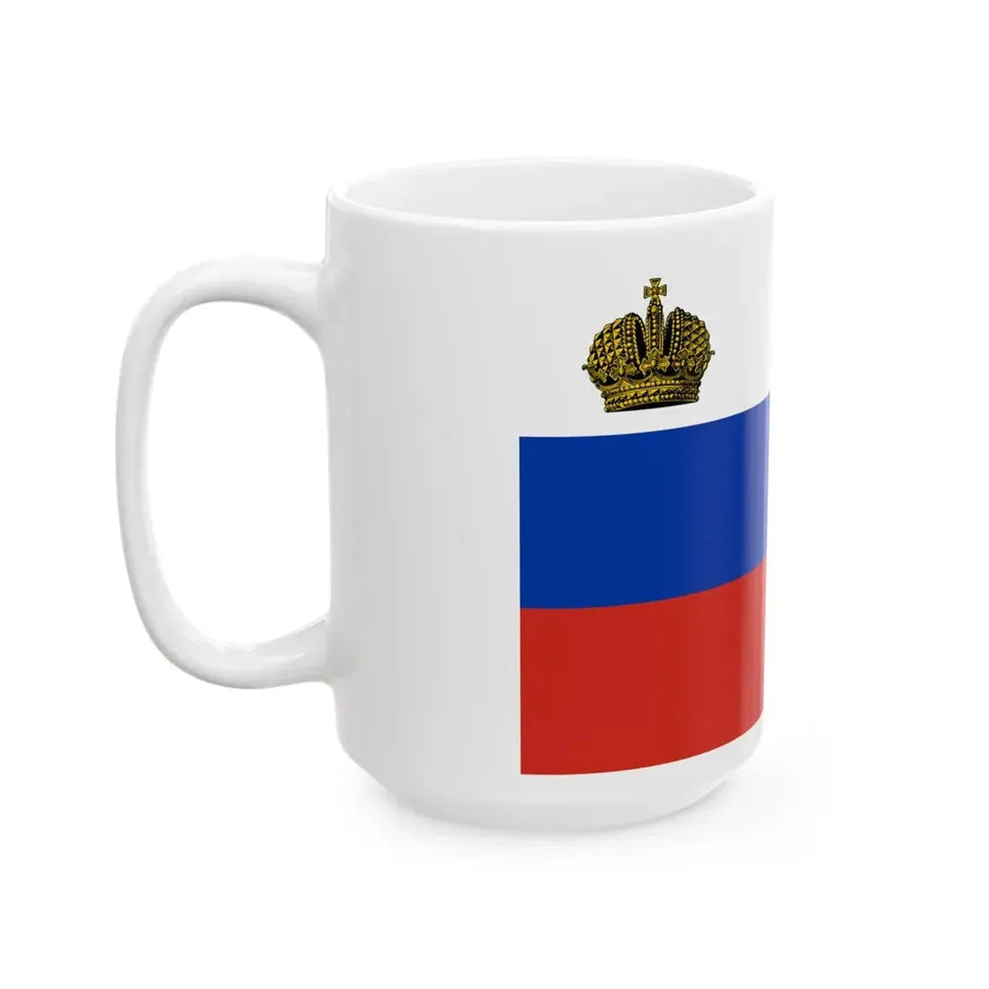 House Flag of the Russian Steam Navigation and Trading Company (Russia) White Coffee Mug - Go Mug Yourself