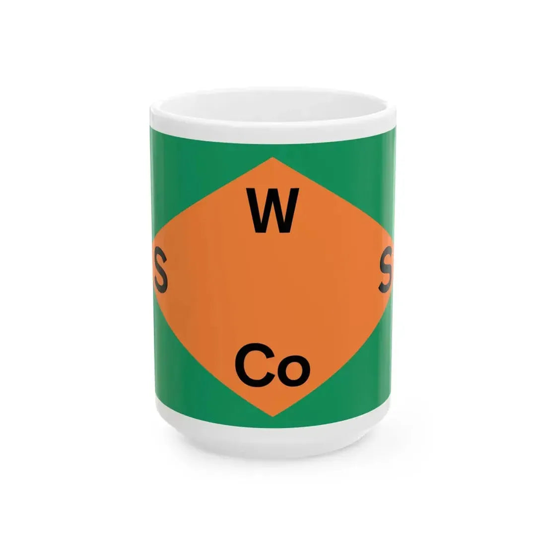 House flag of the Wexford Steamship Company (Ireland) White Coffee Mug 15oz - Go Mug Yourself