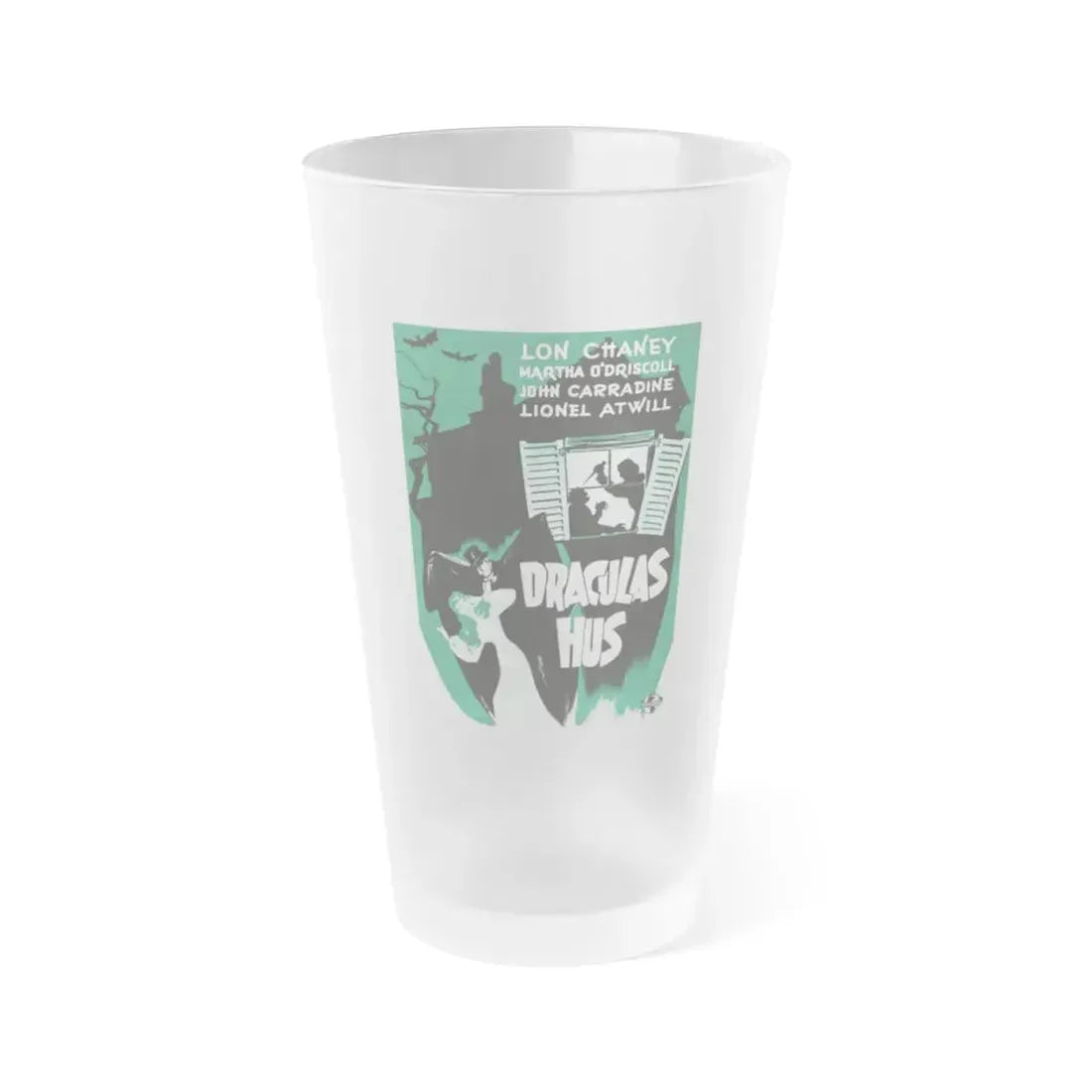 HOUSE OF DRACULA (3) 1945 Movie Poster - Frosted Pint Glass 16oz - Go Mug Yourself