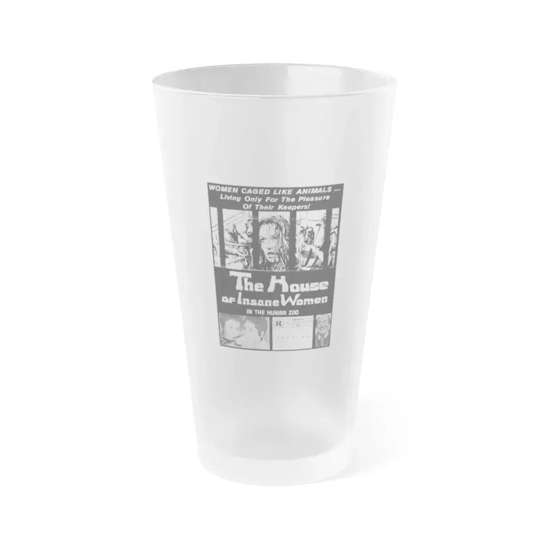 HOUSE OF INSANE WOMEN (2) 1971 Movie Poster - Frosted Pint Glass 16oz 16oz Frosted - Go Mug Yourself