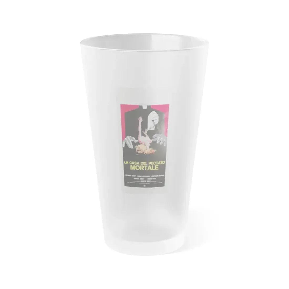 HOUSE OF MORTAL SIN (ITALIAN) 1976 Movie Poster - Frosted Pint Glass 16oz 16oz Frosted - Go Mug Yourself