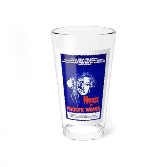 HOUSE OF PSYCHOTIC WOMEN (BLUE EYES OF THE BROKEN DOLL) 1973 Movie Poster - Pint Glass 16oz 16oz - Go Mug Yourself