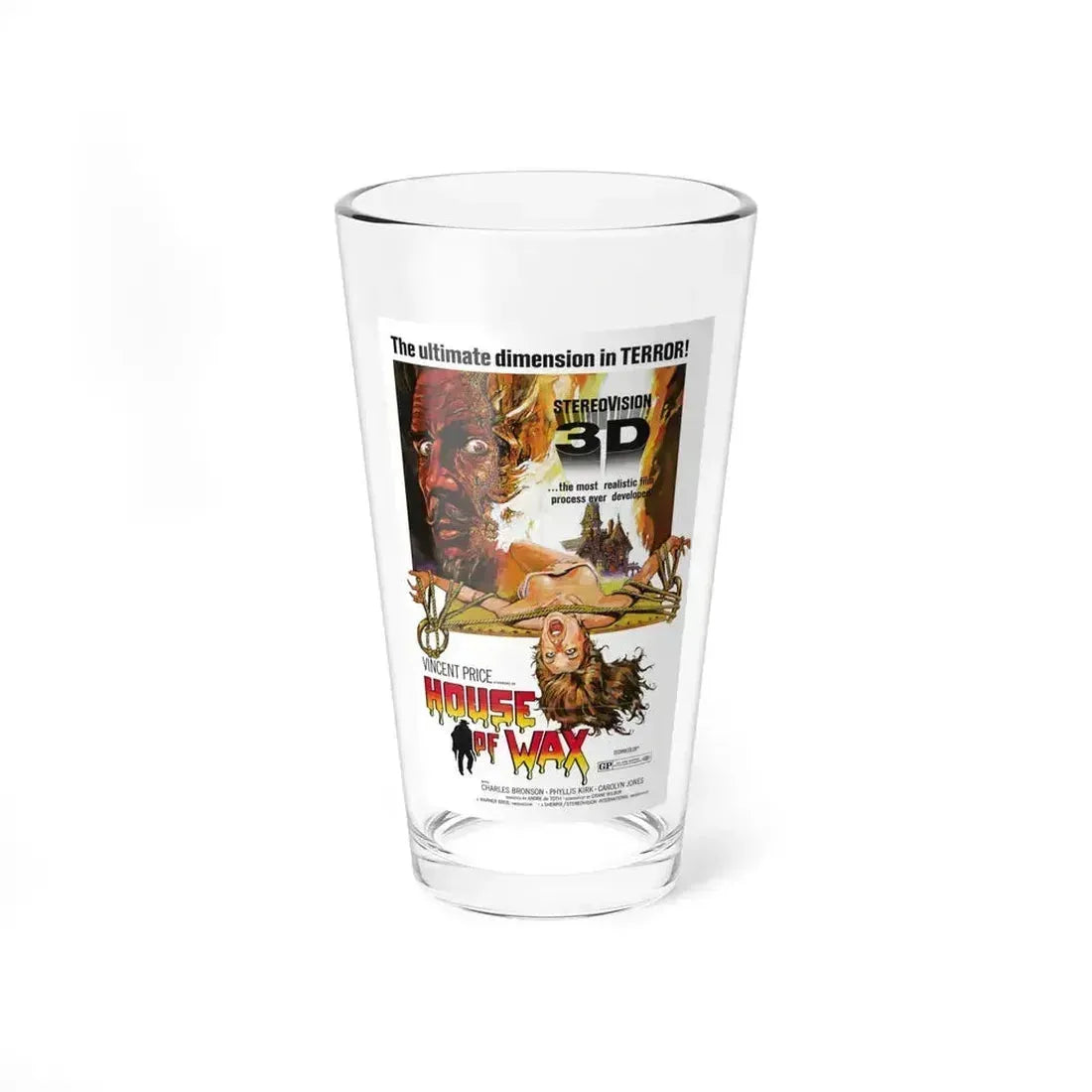 HOUSE OF WAX (5) 1953 Movie Poster - Pint Glass 16oz 16oz - Go Mug Yourself