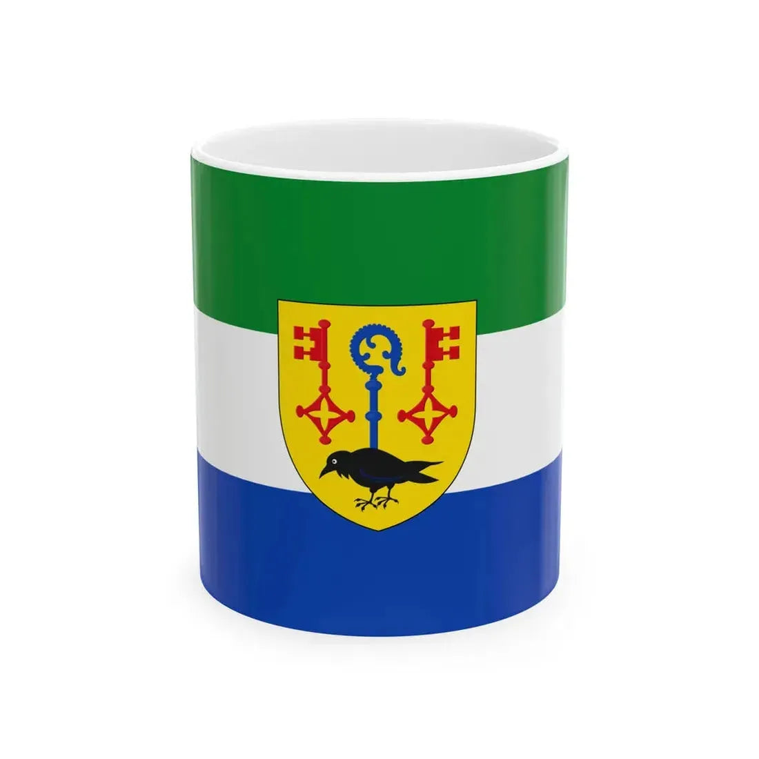 Houthulst vlag (Belgium) White Coffee Mug 11oz - Go Mug Yourself