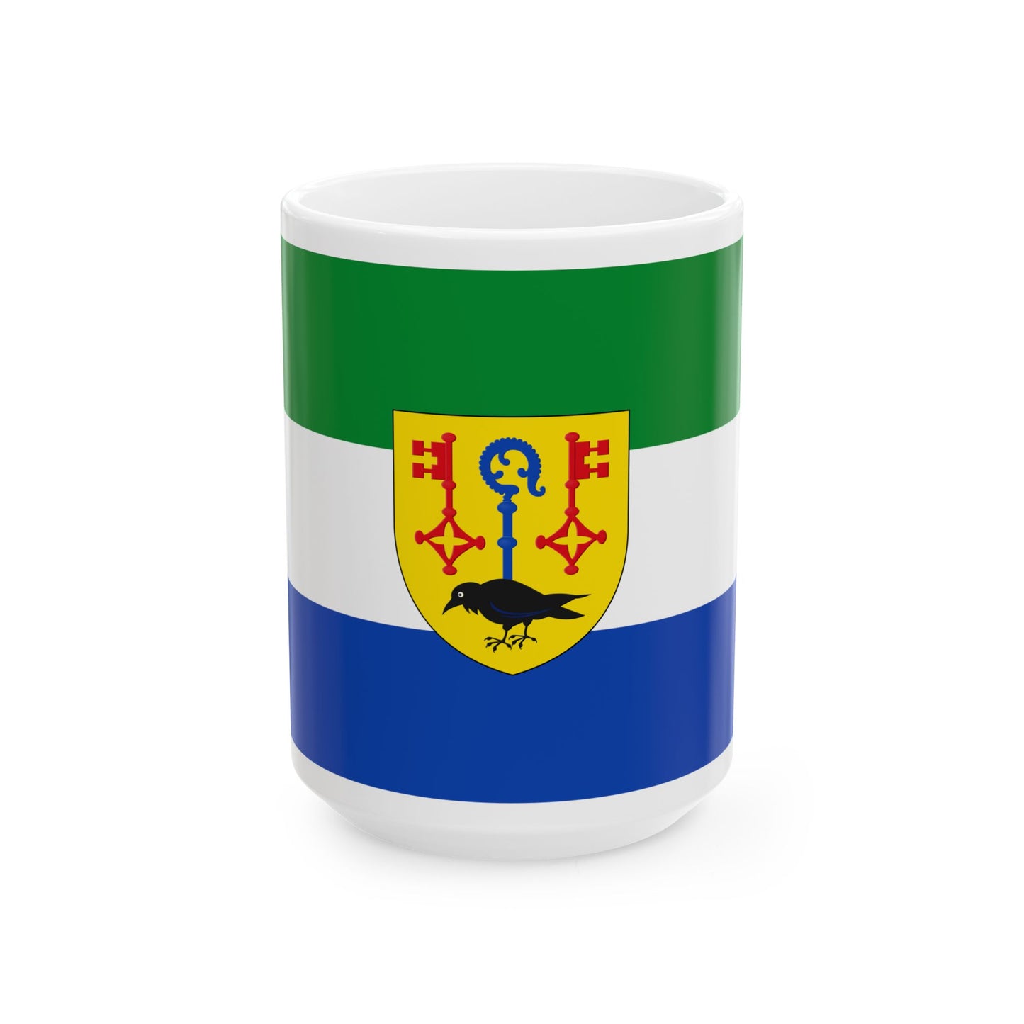 Houthulst vlag (Belgium) White Coffee Mug-15oz-Go Mug Yourself