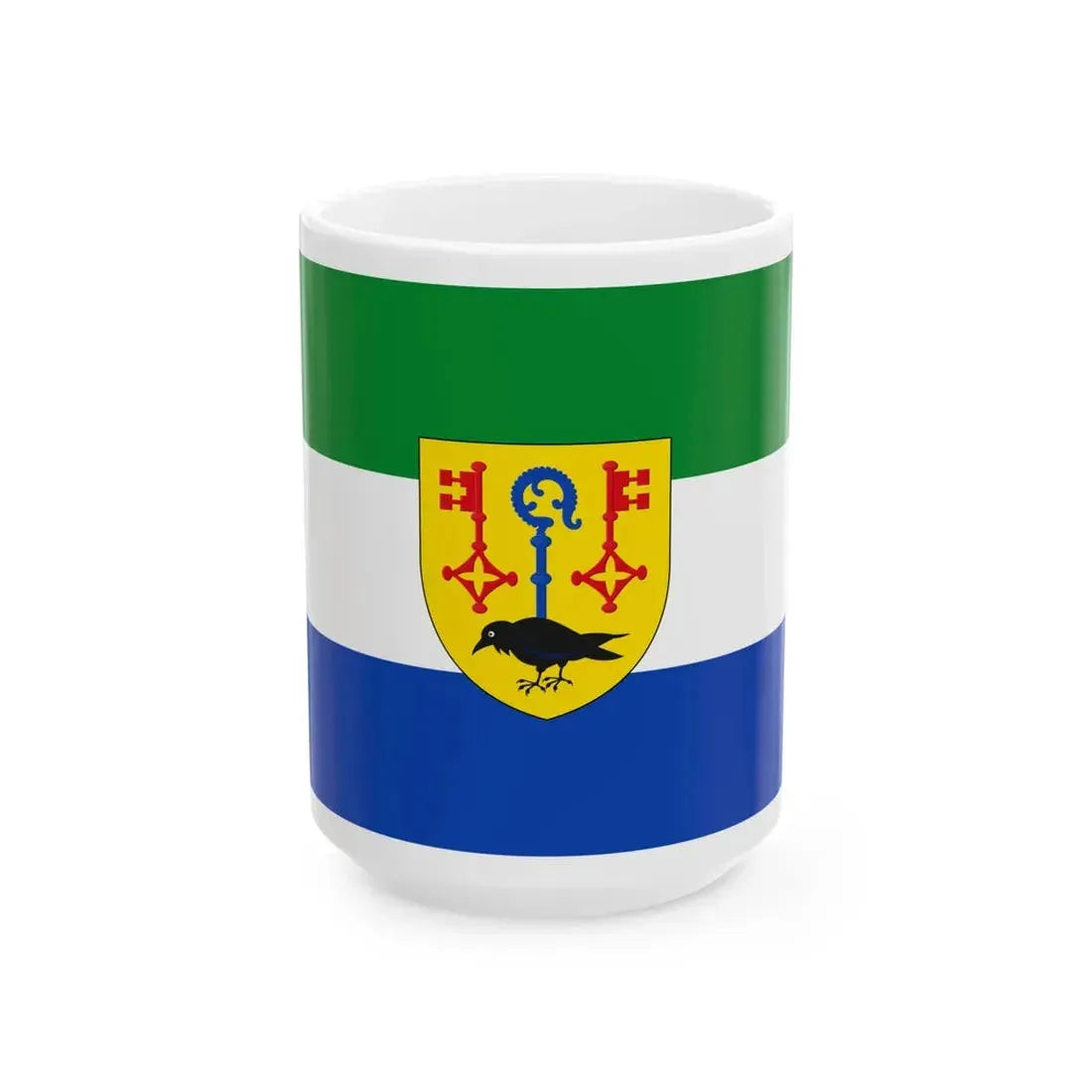 Houthulst vlag (Belgium) White Coffee Mug 15oz - Go Mug Yourself