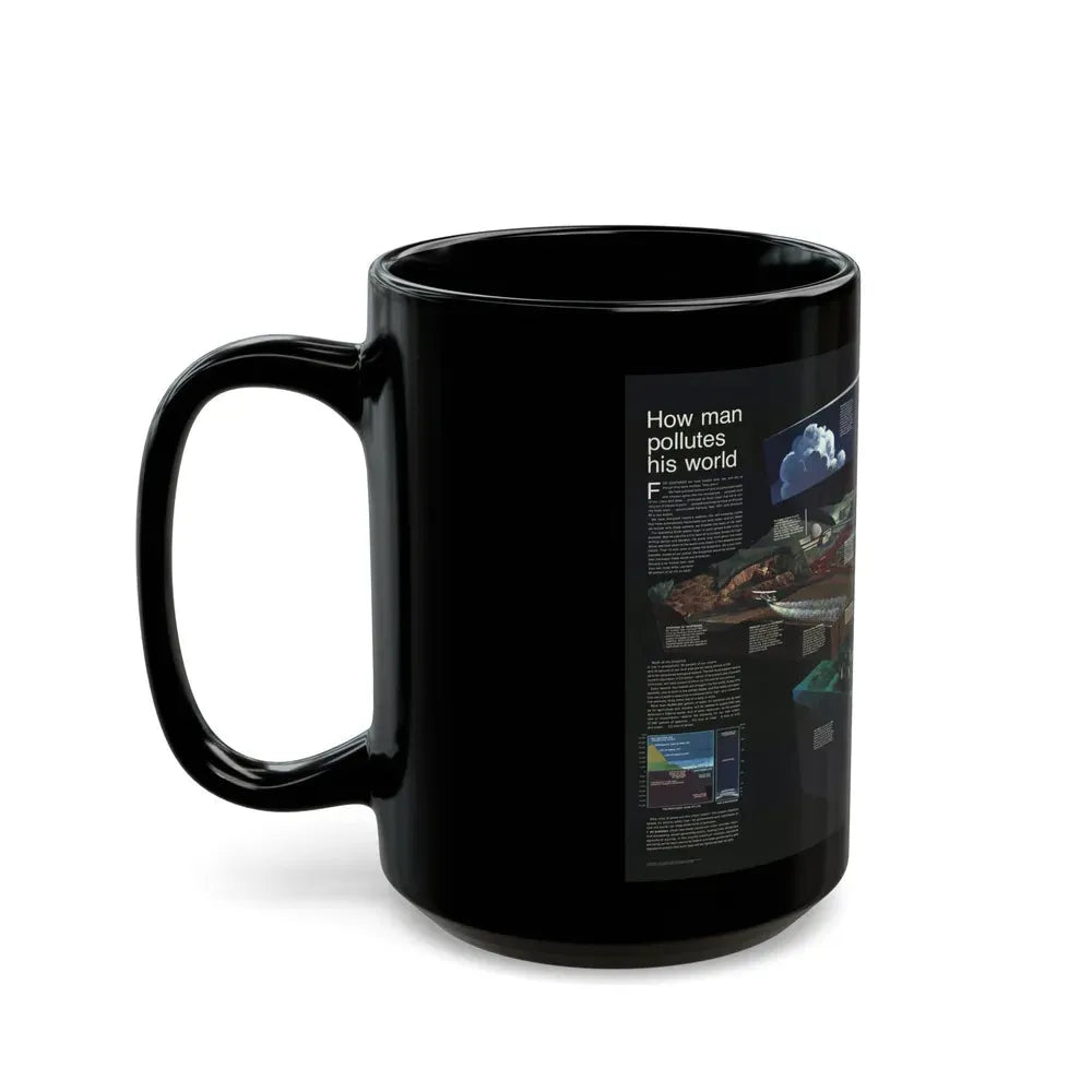 How Man Pollutes His World (1970) (Map) Black Coffee Mug - Go Mug Yourself