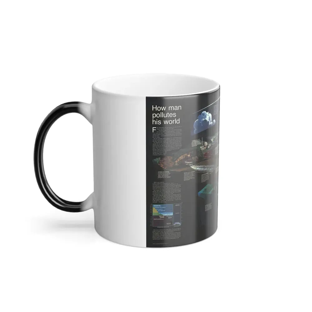 How Man Pollutes His World (1970) (Map) Color Changing Mug 11oz - Go Mug Yourself