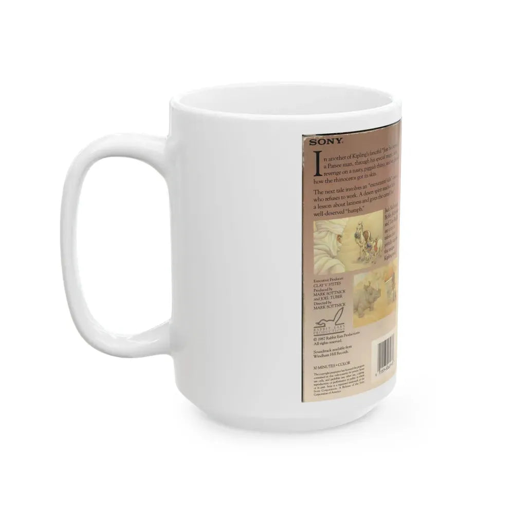 HOW THE RHINOCEROS GOT HIS SKIN AND HOW THE CAMEL GOT HIS HUMP (VHS COVER) - White Coffee Mug - Go Mug Yourself