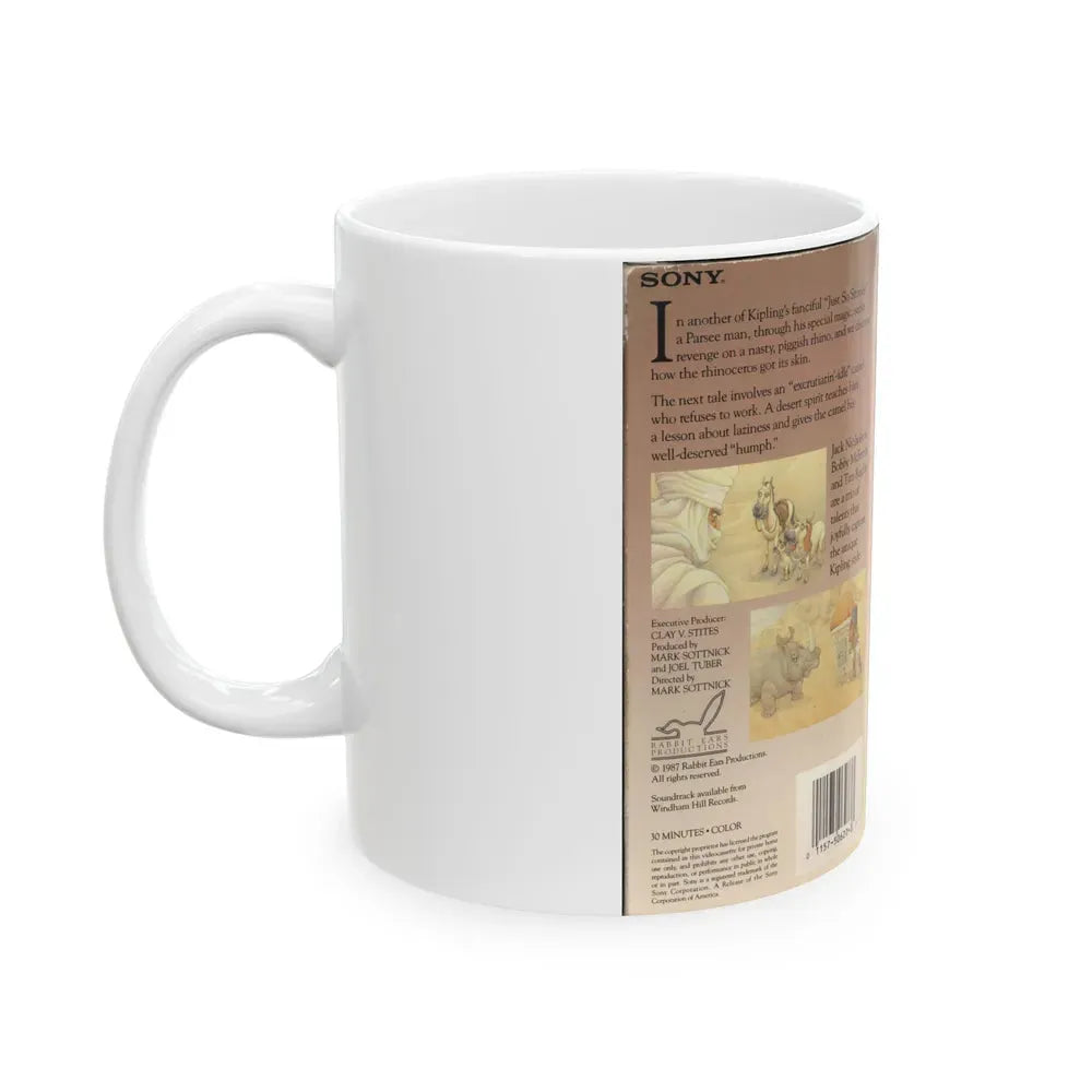 HOW THE RHINOCEROS GOT HIS SKIN AND HOW THE CAMEL GOT HIS HUMP (VHS COVER) - White Coffee Mug - Go Mug Yourself