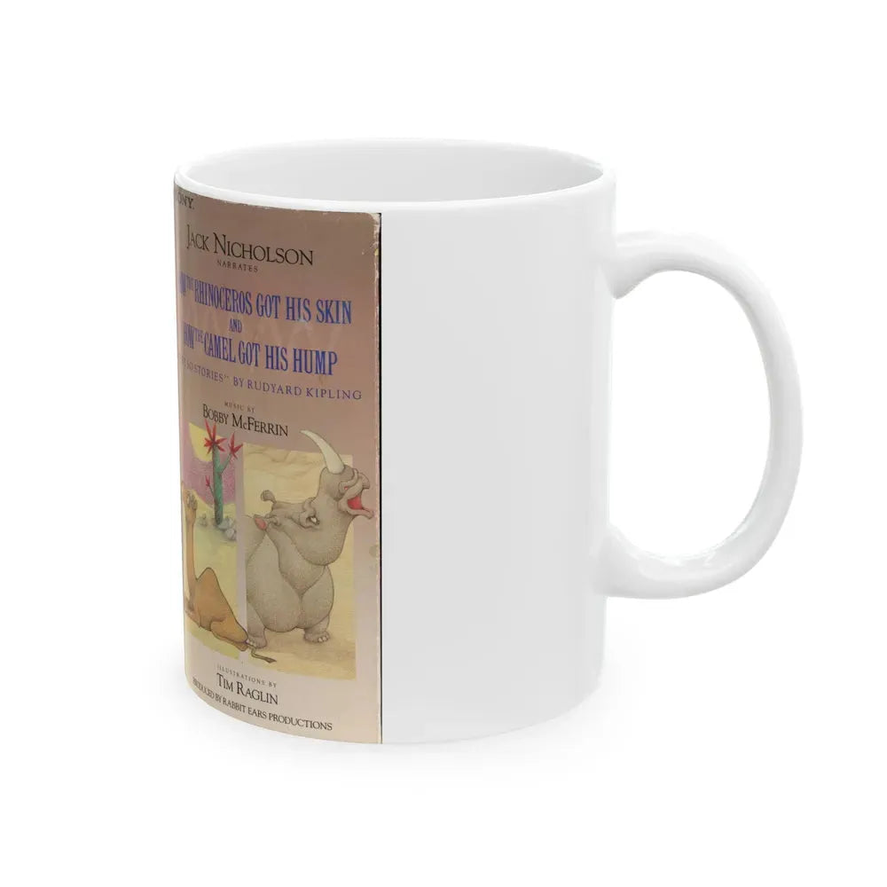 HOW THE RHINOCEROS GOT HIS SKIN AND HOW THE CAMEL GOT HIS HUMP (VHS COVER) - White Coffee Mug - Go Mug Yourself