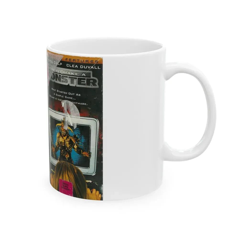 HOW TO MAKE A MONSTER (VHS COVER) - White Coffee Mug - Go Mug Yourself