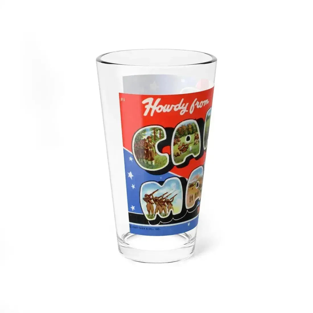 Howdy from Camp Maxey Texas (Greeting Postcards) Pint Glass 16oz - Go Mug Yourself