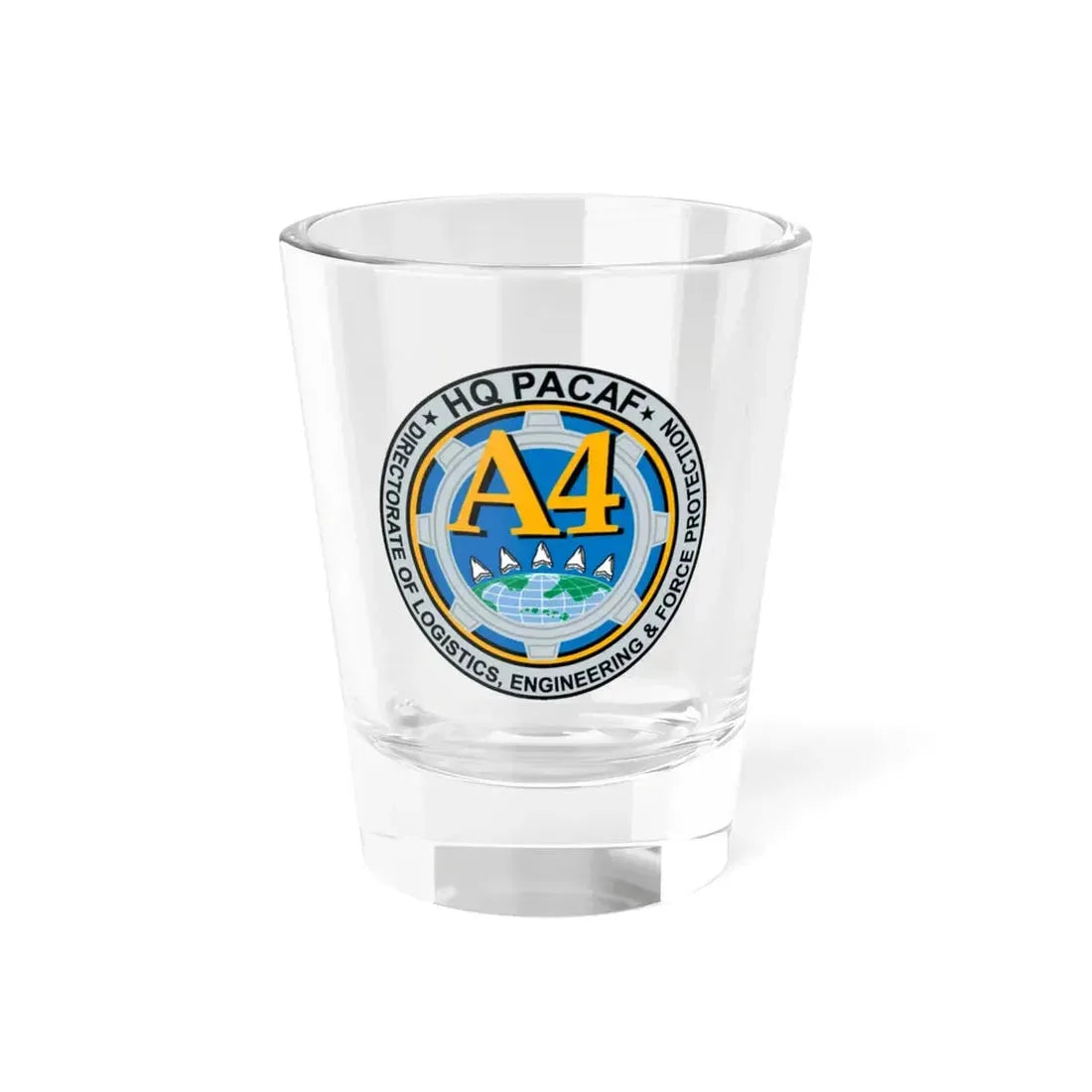 HQ PACAF A4 (U.S. Air Force) Shot Glass 1.5oz 1.5oz - Go Mug Yourself
