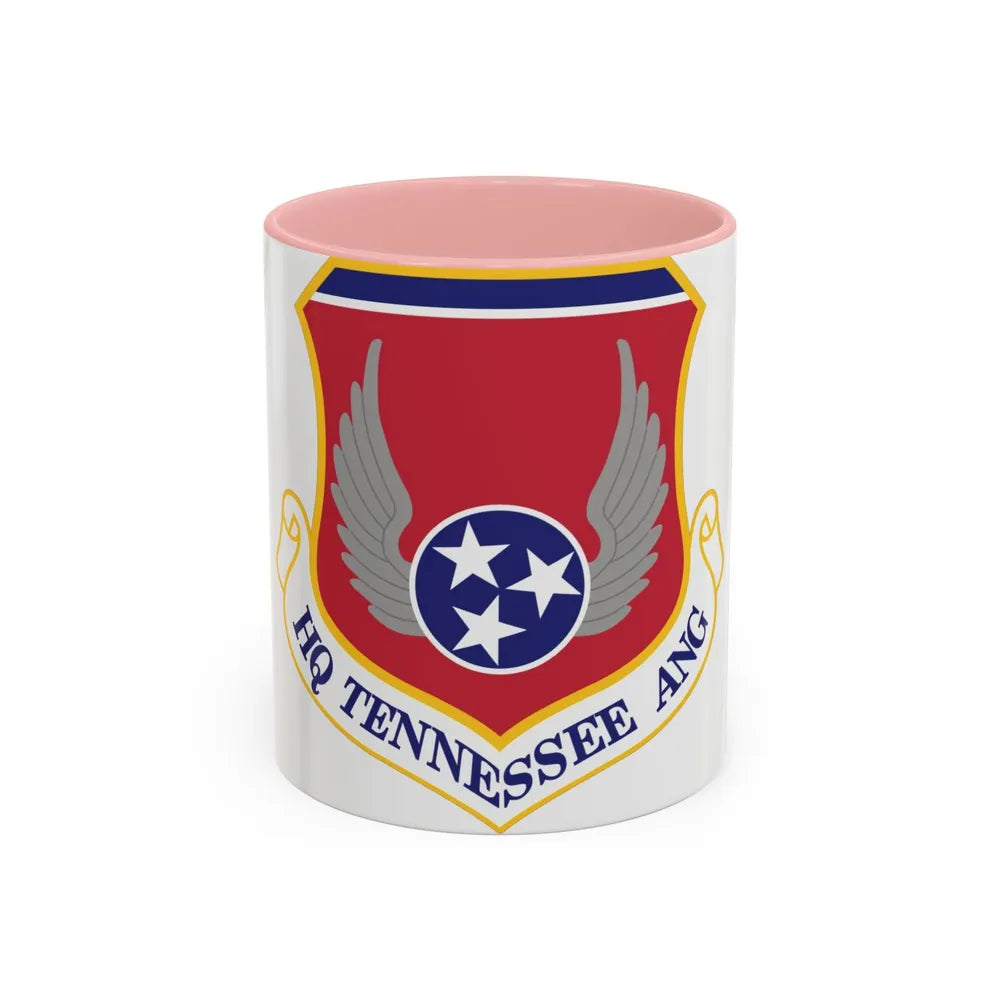 HQ Tennessee Air National Guard (U.S. Air Force) Accent Coffee Mug 11oz Pink - Go Mug Yourself