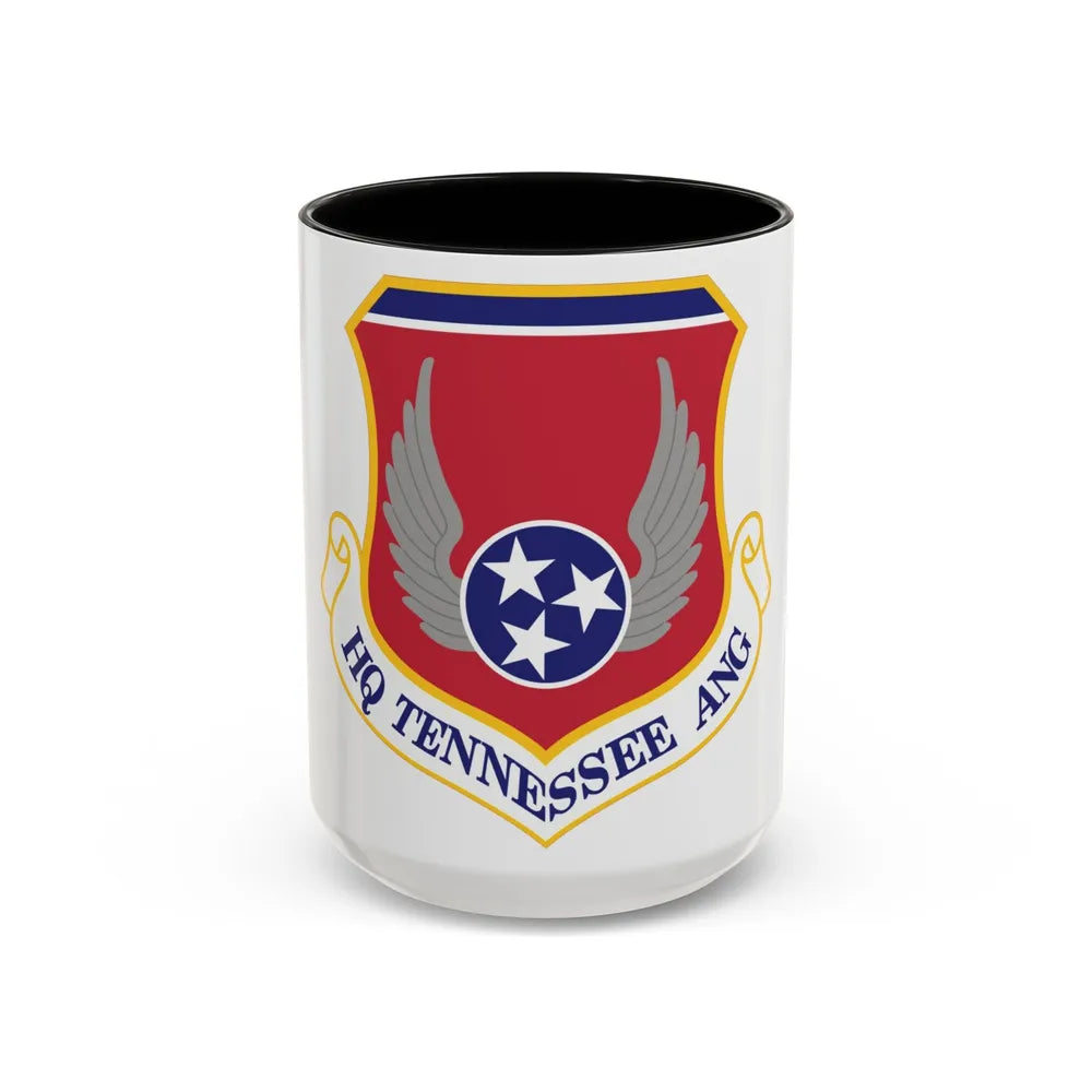HQ Tennessee Air National Guard (U.S. Air Force) Accent Coffee Mug 15oz Black - Go Mug Yourself