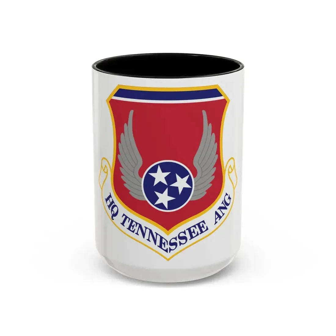 HQ Tennessee Air National Guard (U.S. Air Force) Accent Coffee Mug 15oz Black - Go Mug Yourself