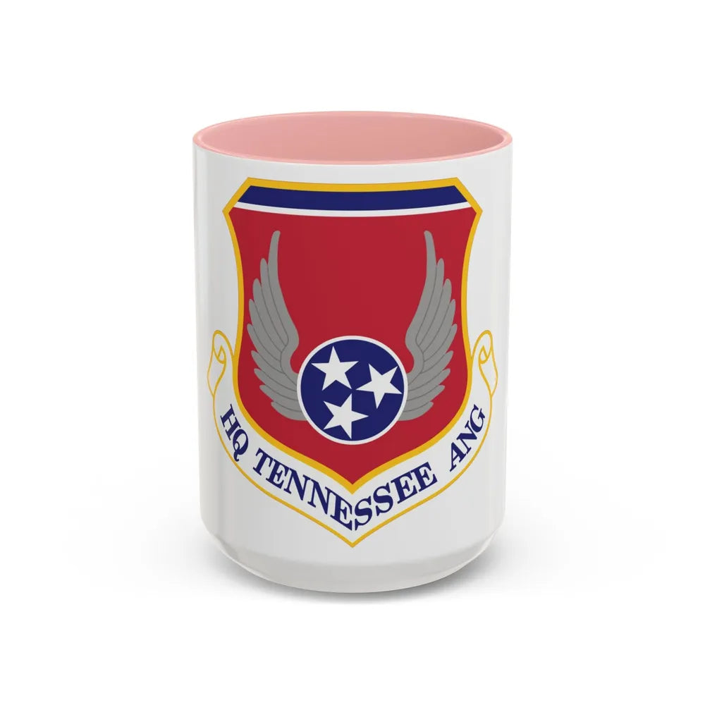 HQ Tennessee Air National Guard (U.S. Air Force) Accent Coffee Mug 15oz Pink - Go Mug Yourself