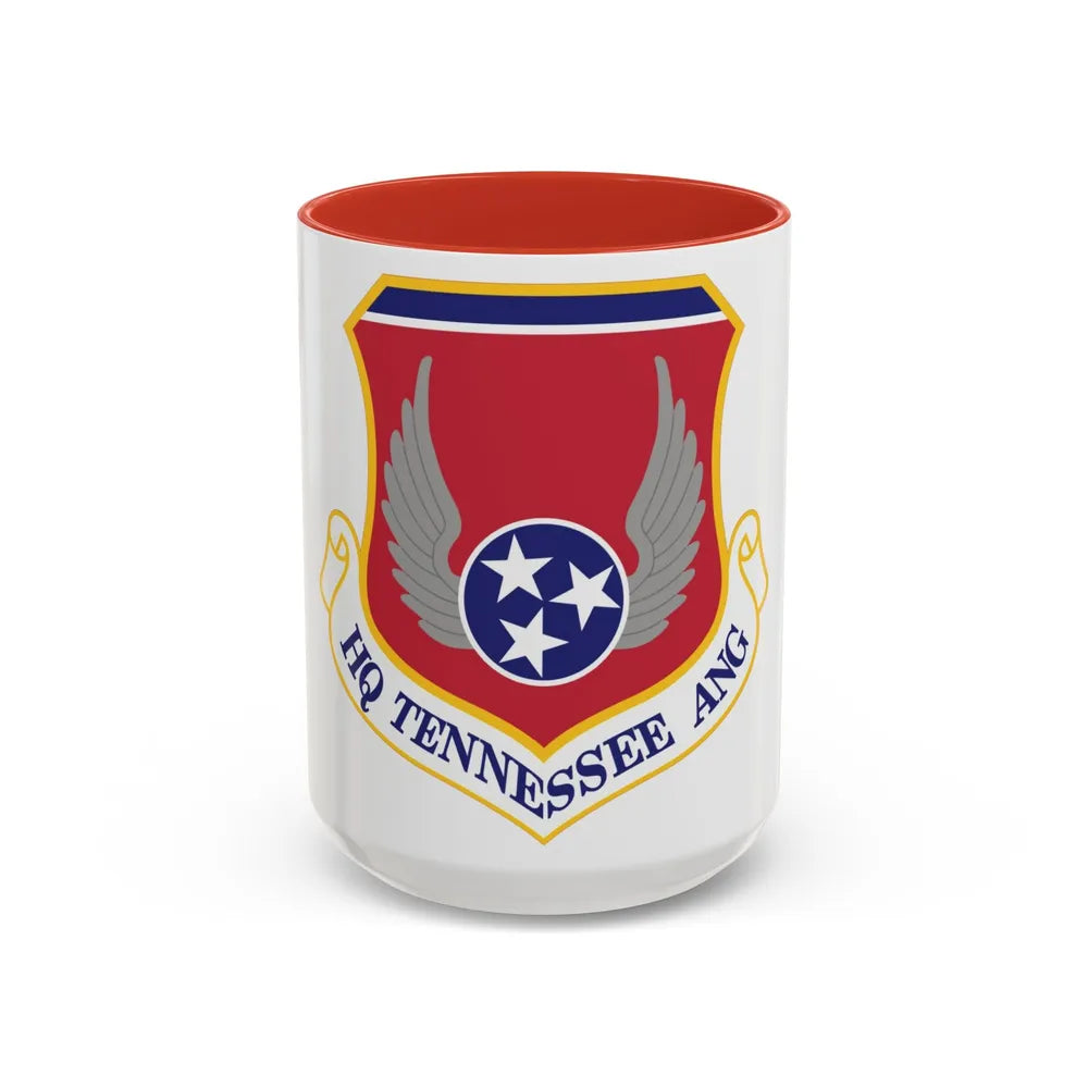 HQ Tennessee Air National Guard (U.S. Air Force) Accent Coffee Mug 15oz Red - Go Mug Yourself