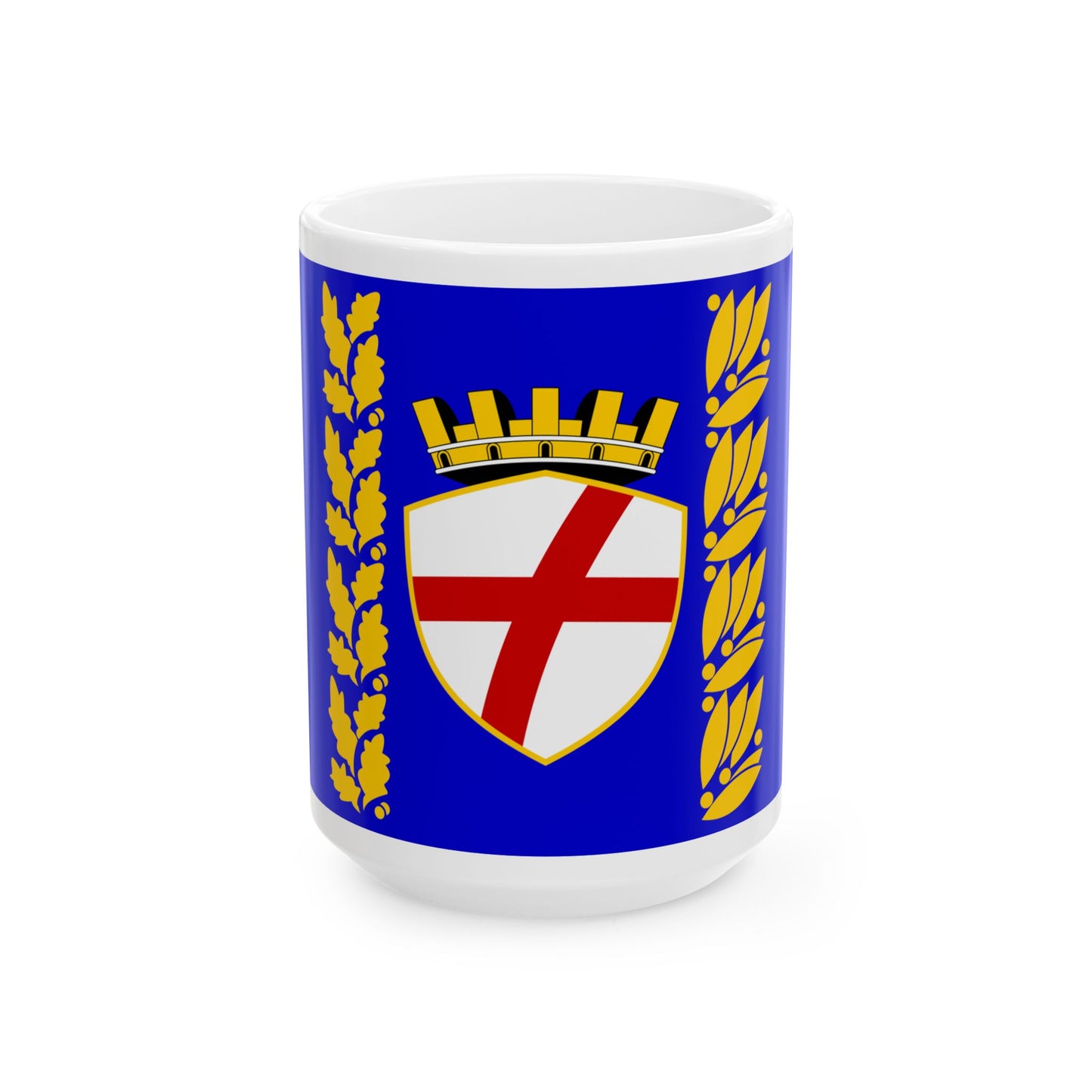 HRV Rovinj flag (Croatia) White Coffee Mug-15oz-Go Mug Yourself
