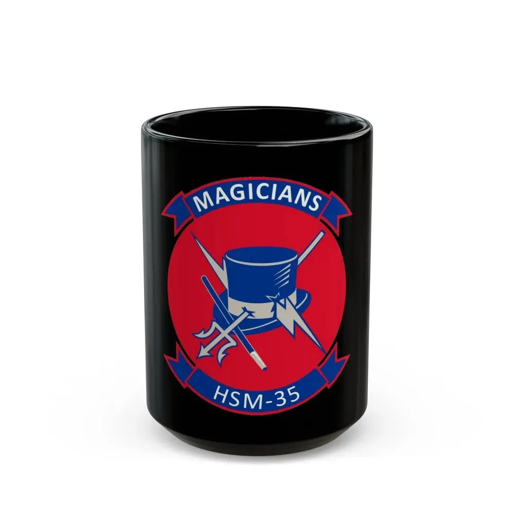 HSM 35 Helicopter Maritime Strike Squadron 35 (U.S. Navy) Black Coffee Mug 15oz - Go Mug Yourself