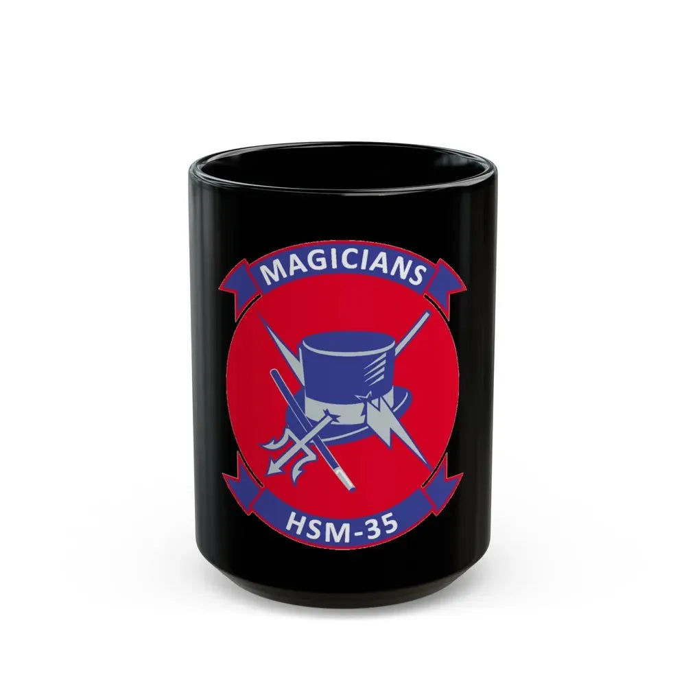 HSM 35 Magicians (U.S. Navy) Black Coffee Mug 15oz - Go Mug Yourself