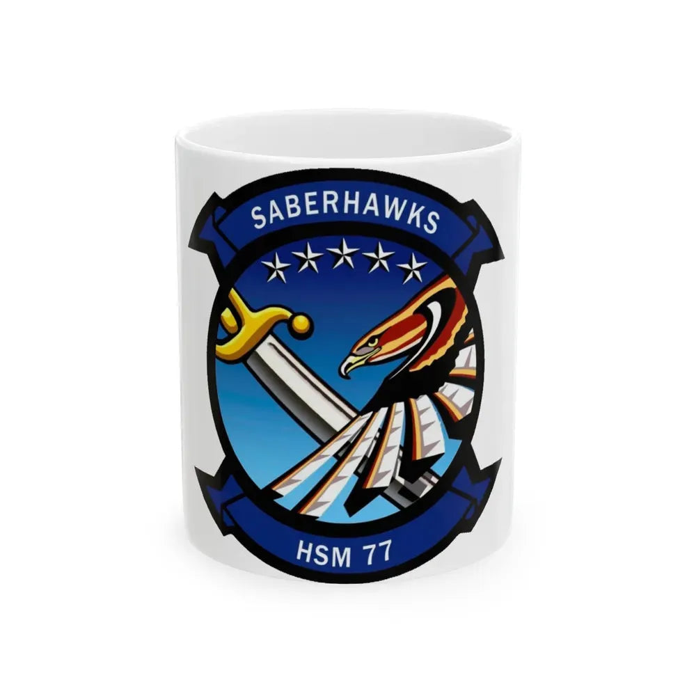 HSM 77 Helicopter Maritime Strike Squadron 77 (U.S. Navy) White Coffee Mug 11oz - Go Mug Yourself