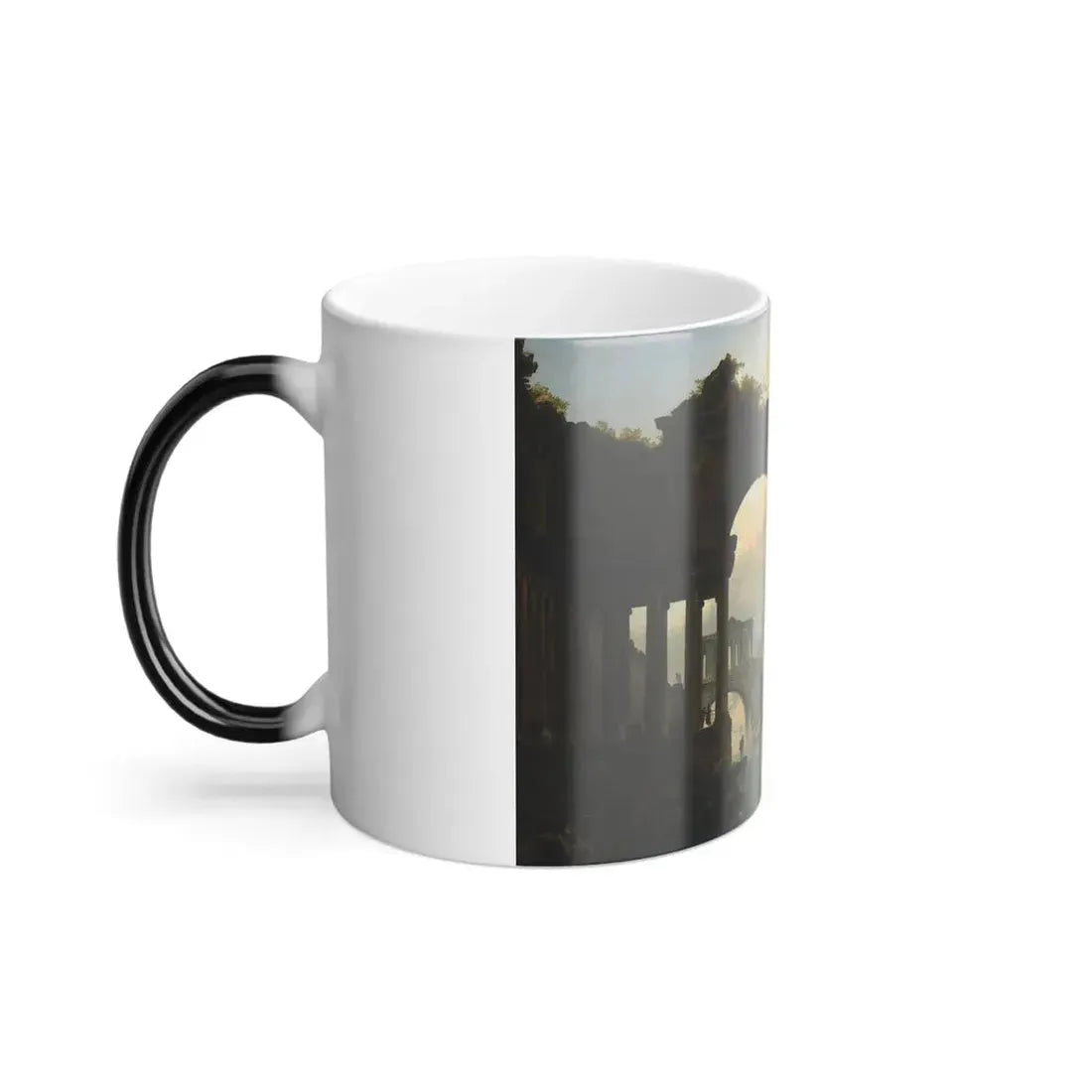 Hubert Robert (1733-1808) Architectural Landscape with a Canal - Color Changing Mug 11oz - Go Mug Yourself