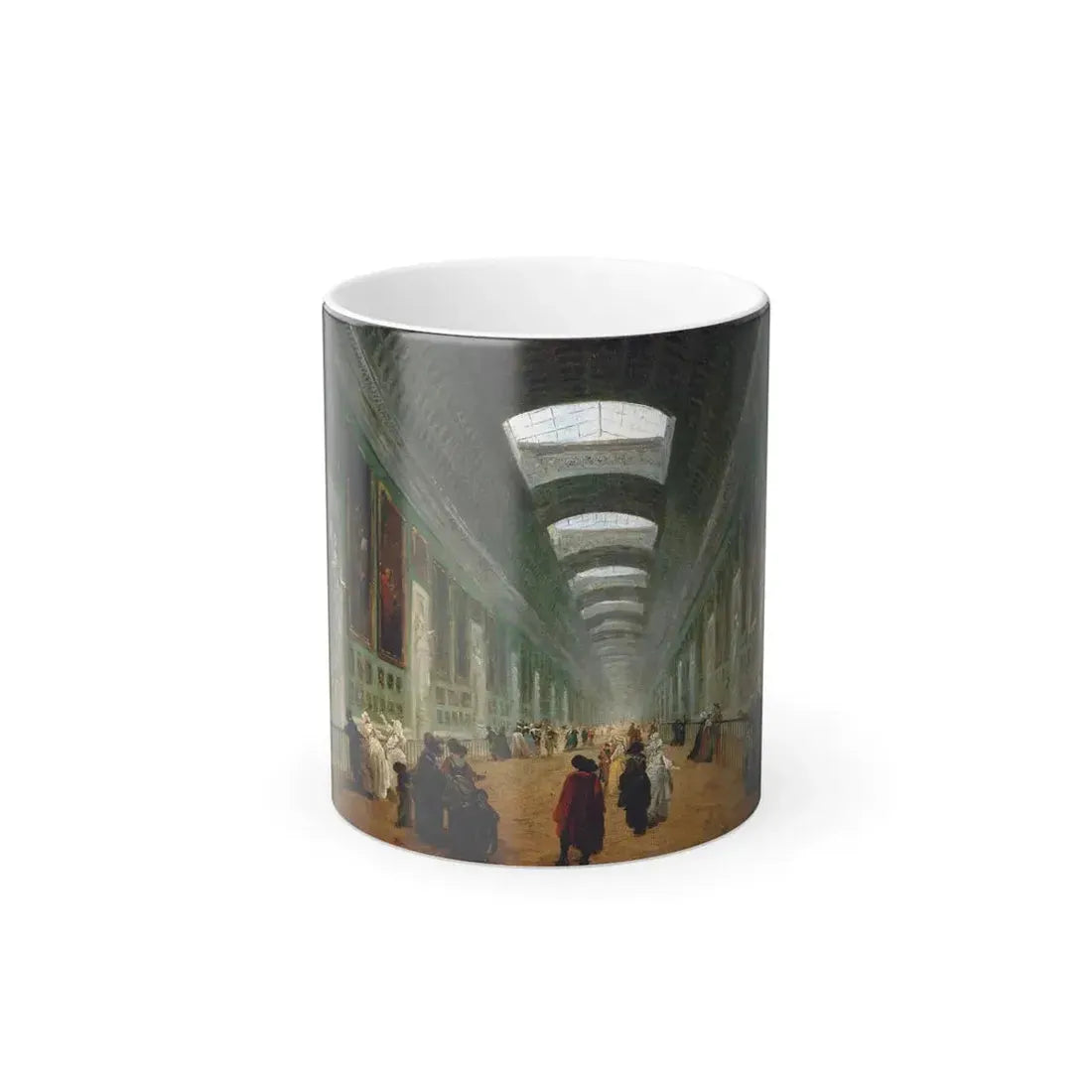 Hubert Robert (1733-1808) Development of the Grande Gallery of the Louvre - Oil on canvas 1796 - Color Changing Mug 11oz 11oz - Go Mug Yourself