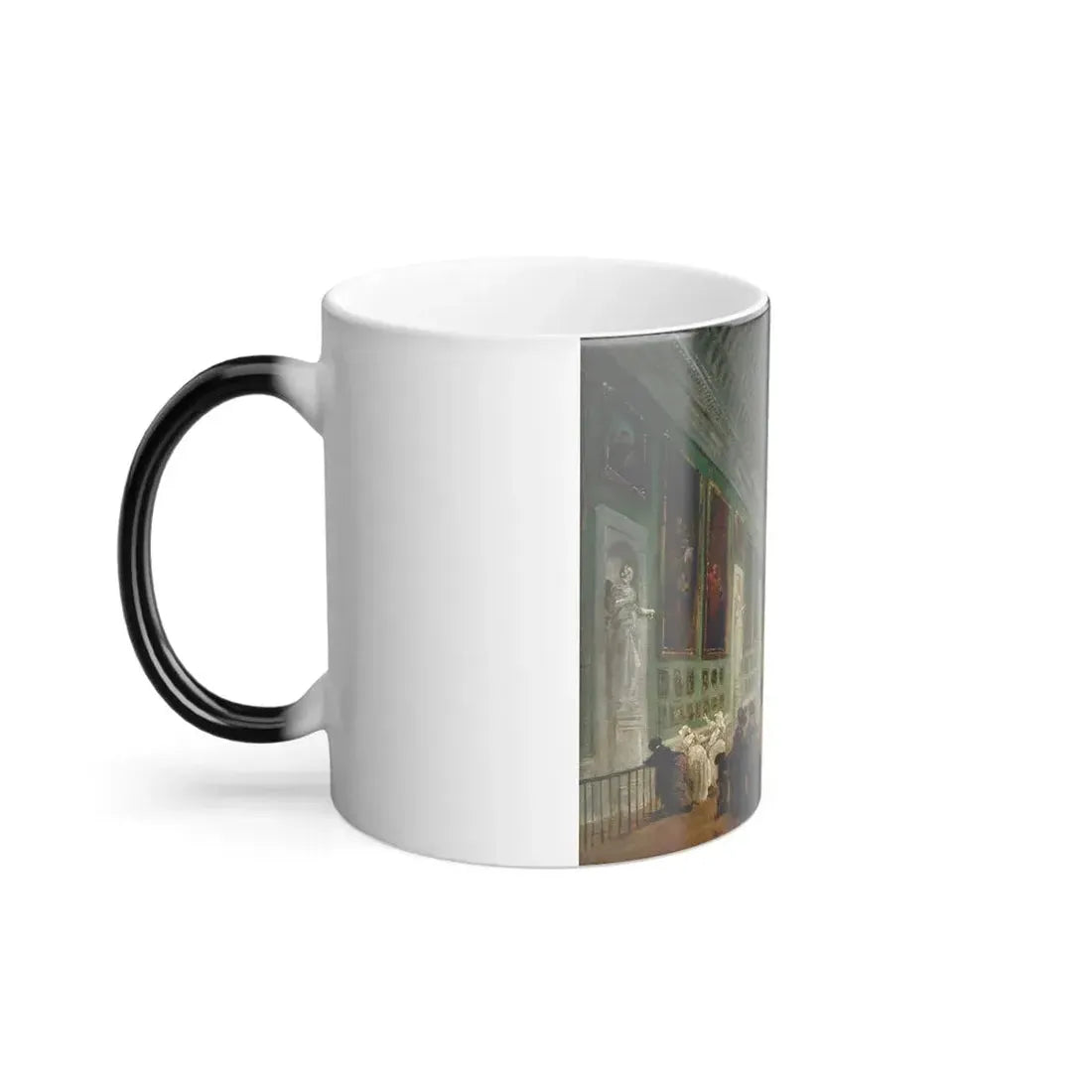 Hubert Robert (1733-1808) Development of the Grande Gallery of the Louvre - Oil on canvas 1796 - Color Changing Mug 11oz - Go Mug Yourself