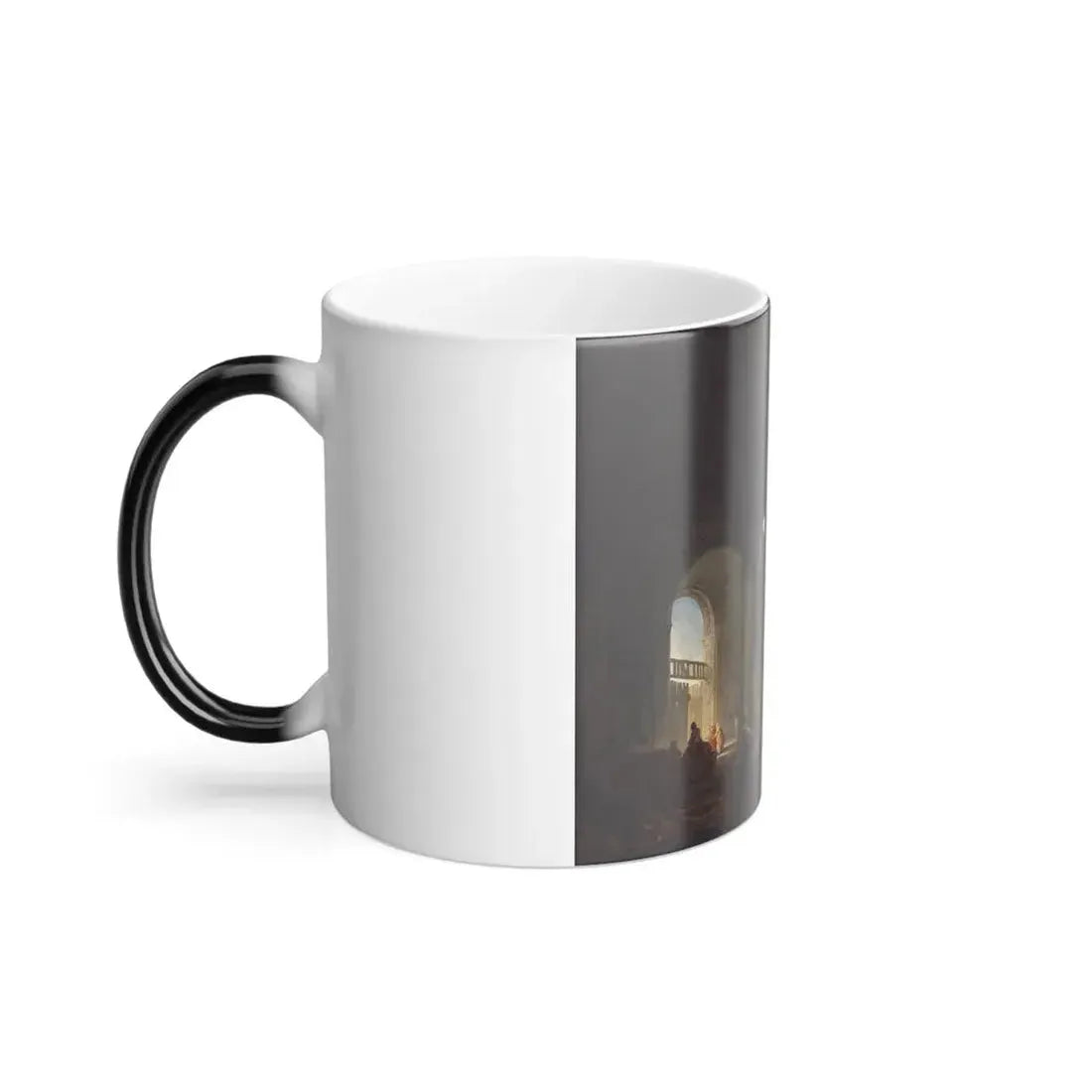 Hubert Robert (1733-1808) Swimming Pool Surrounded by Colonnade - Color Changing Mug 11oz - Go Mug Yourself