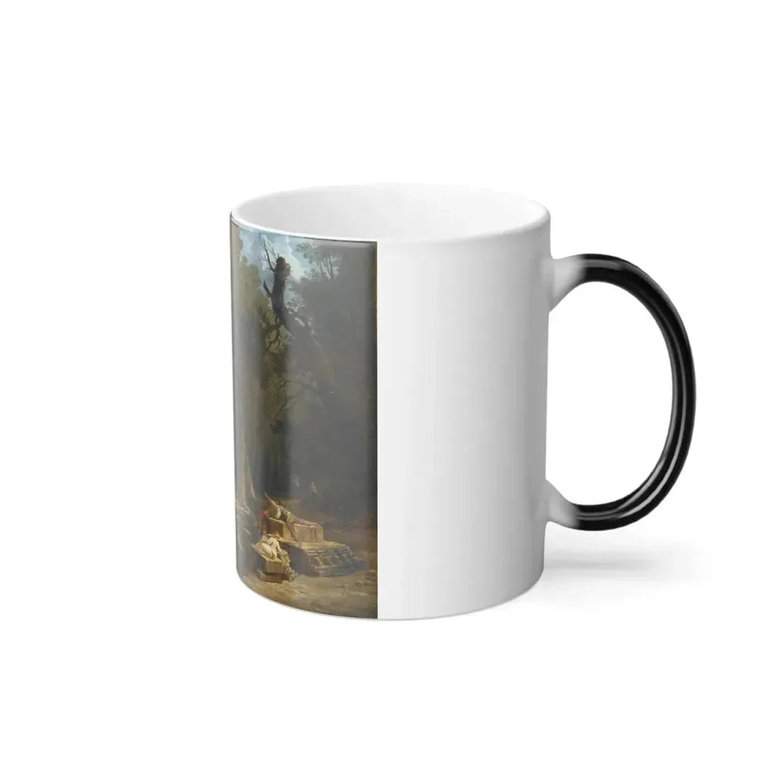 Hubert Robert (1733-1808) Temple of Philosophy at Ermenonville - Color Changing Mug 11oz - Go Mug Yourself
