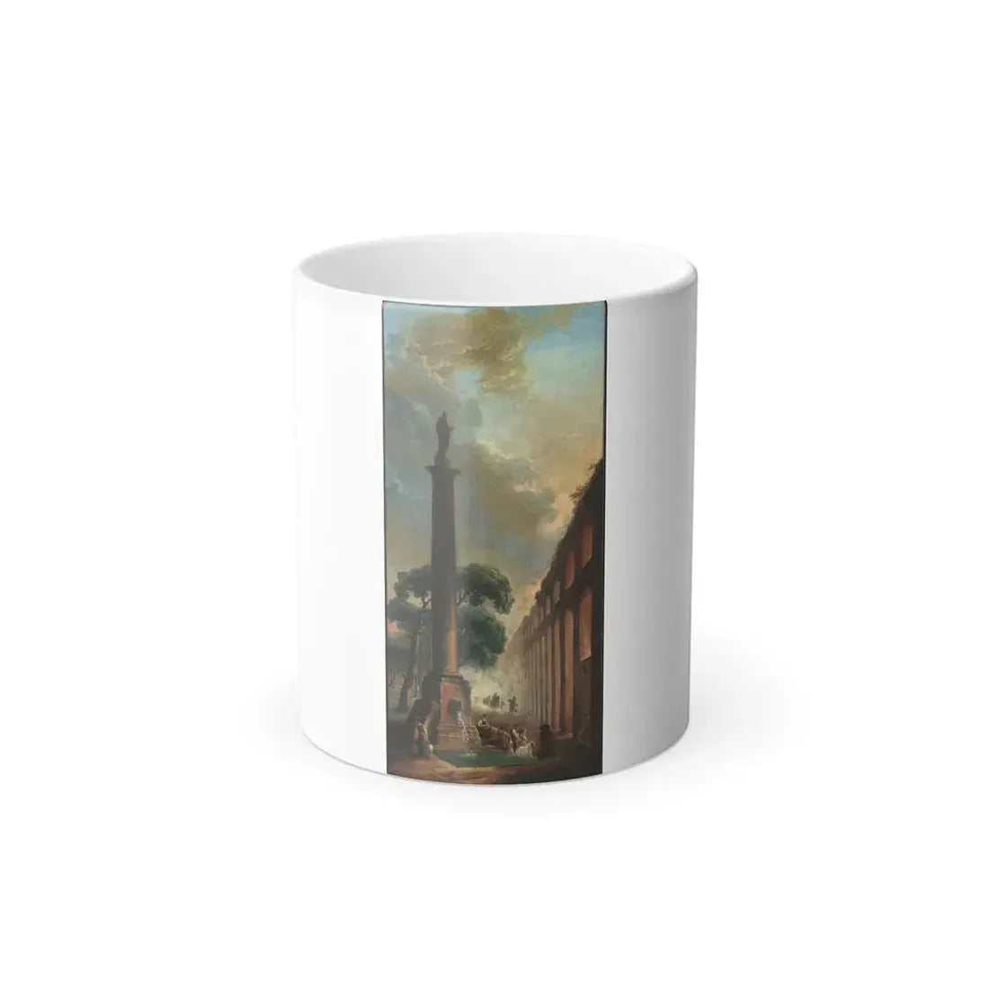 Hubert Robert (1733-1808) The Fountain - Oil on Canvas - Color Changing Mug 11oz 11oz - Go Mug Yourself