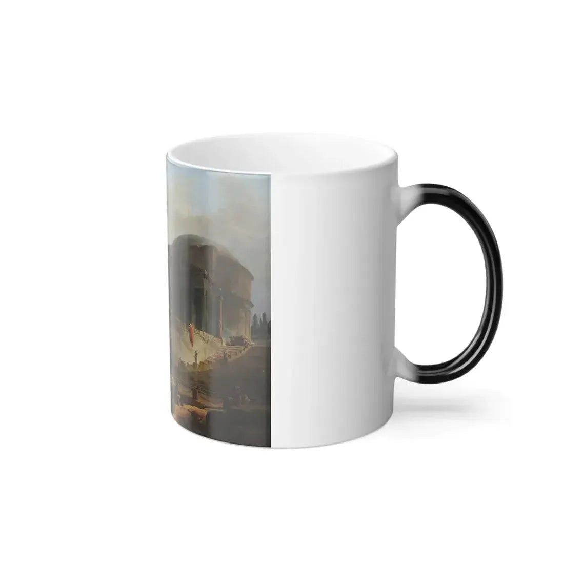 Hubert Robert (1733-1808) Vue du Port de Ripetta, a Rome - 1767 - Color Changing Mug 11oz - Go Mug Yourself