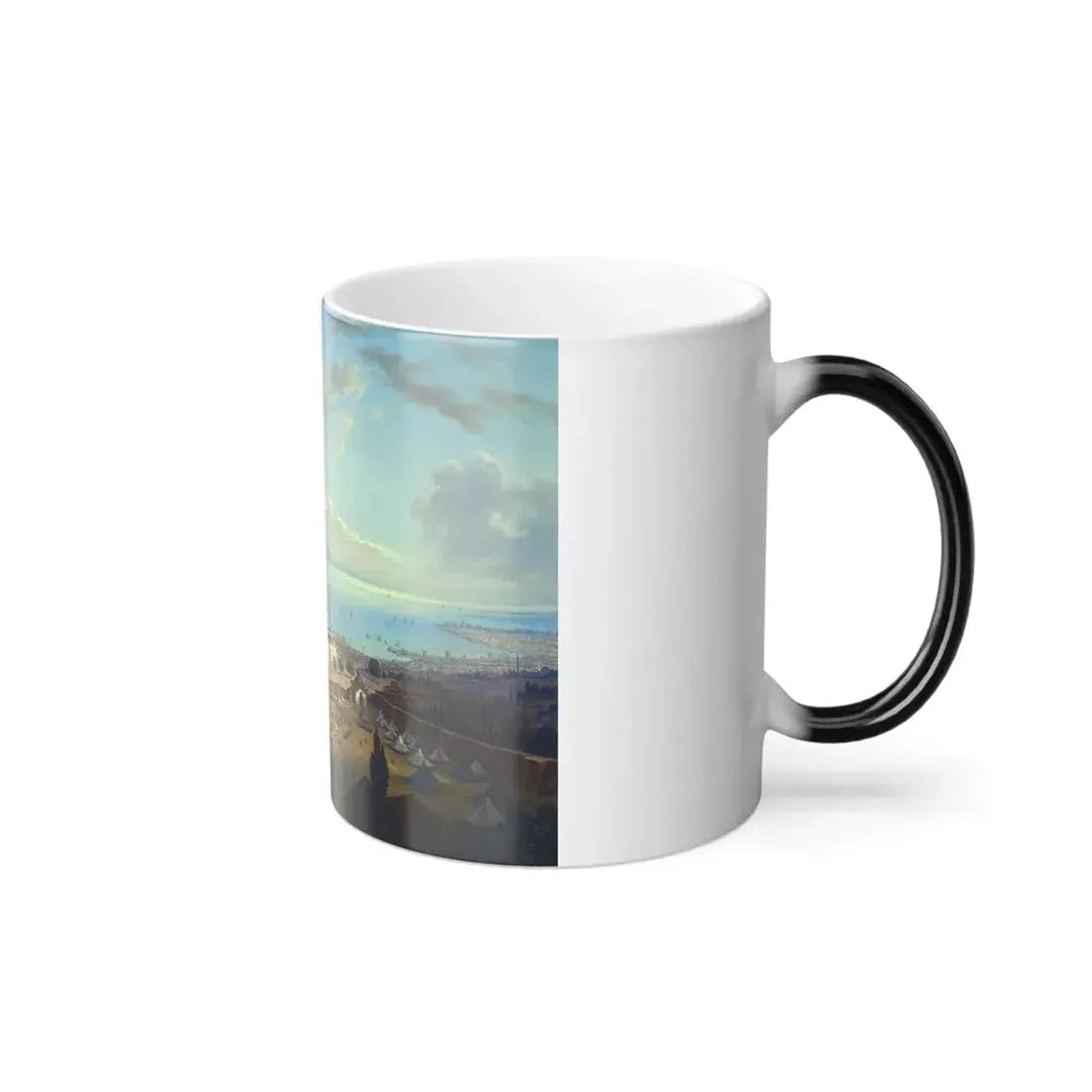 Hubert Sattler (1817-1904) Constantinople from the Fire Tower of Beyazit - Oil on Canvas - Color Changing Mug 11oz - Go Mug Yourself
