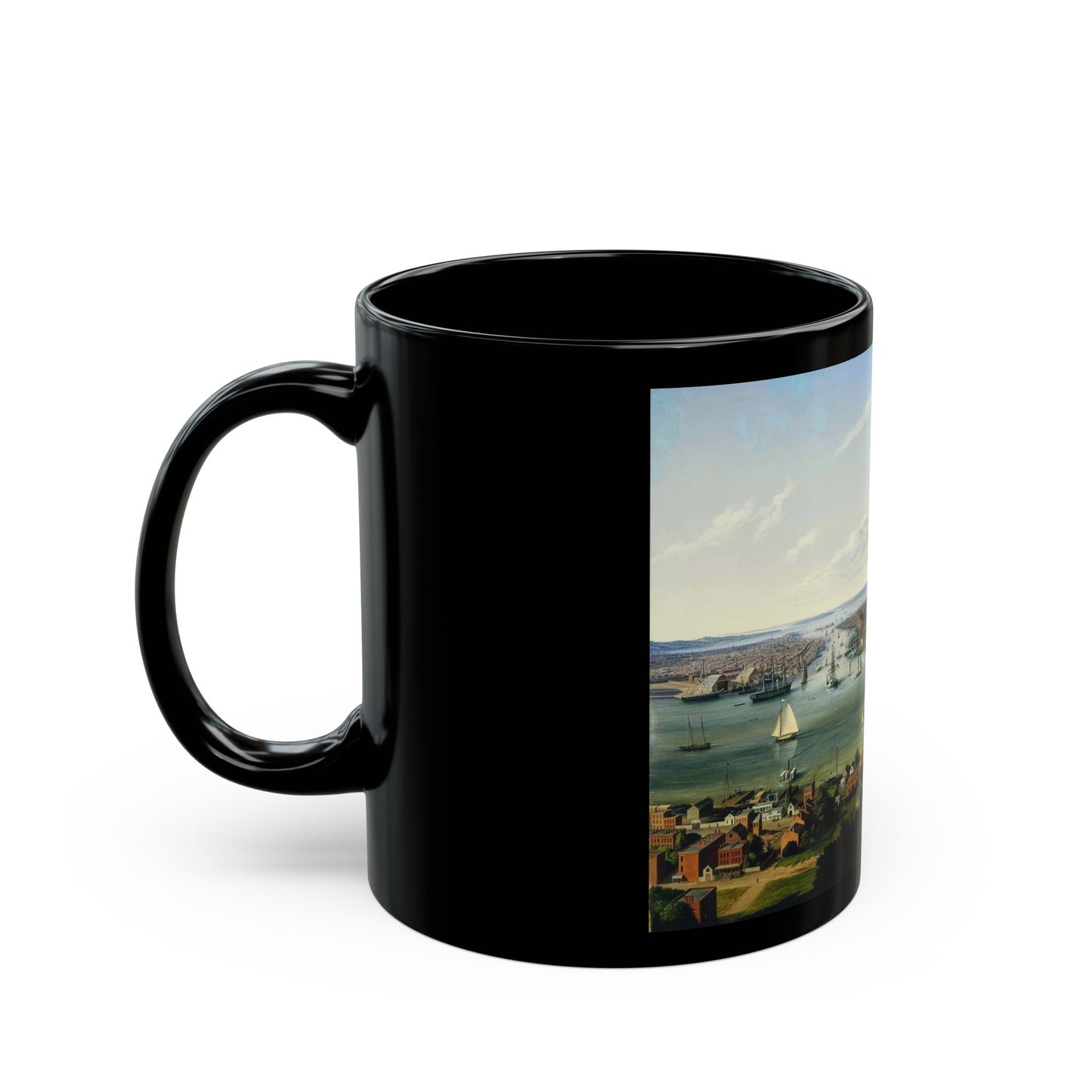 Hubert Sattler (1817-1904) New York - 1854 - Black Coffee Mug-Go Mug Yourself