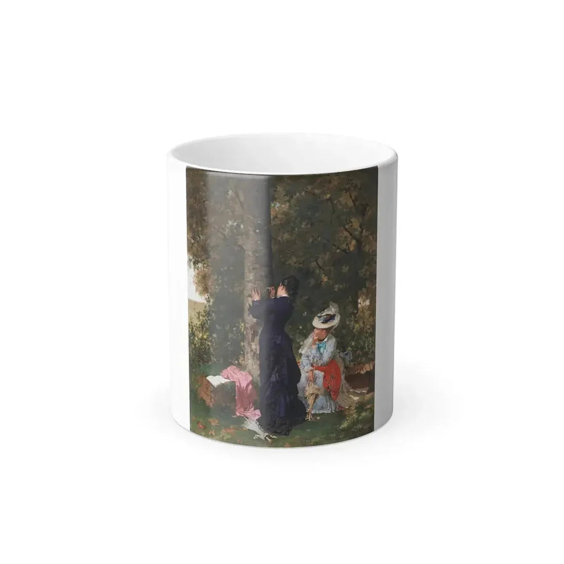 Hugo Salmson (1843-1894) Something in the Air - Oil on canvas - Color Changing Mug 11oz 11oz - Go Mug Yourself