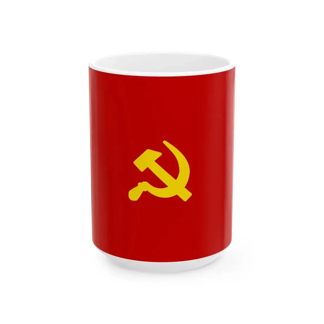 Hukbalahap flag (Philippines) White Coffee Mug 15oz - Go Mug Yourself