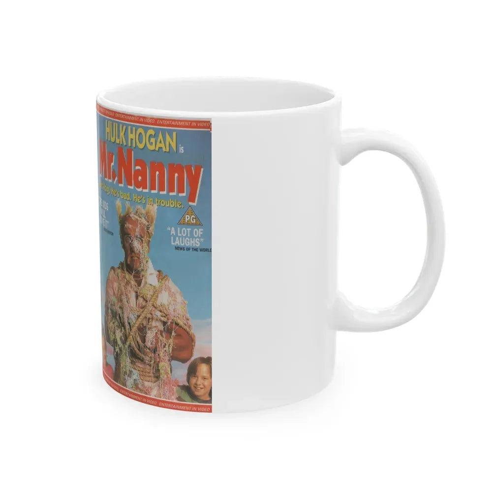 HULK HOGAN IS MR NANNY (VHS COVER) - White Coffee Mug - Go Mug Yourself
